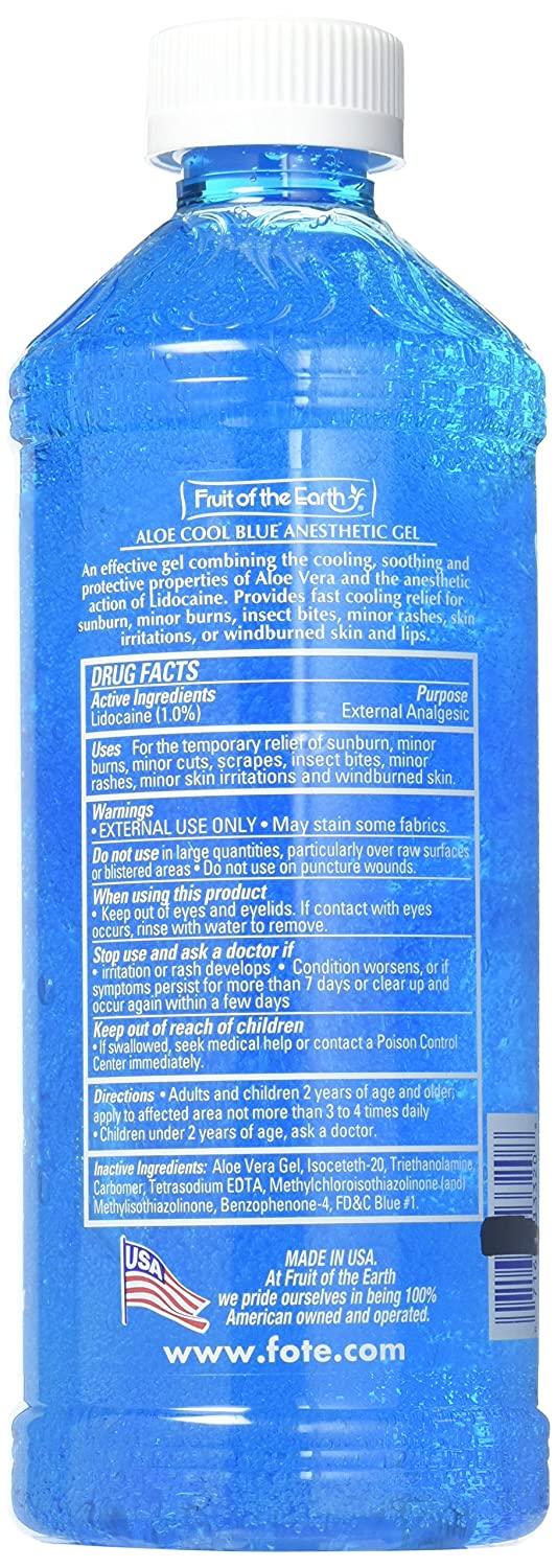 Fruit of the Earth Aloe Vera Cool Blue Gel 20 oz (567 g)