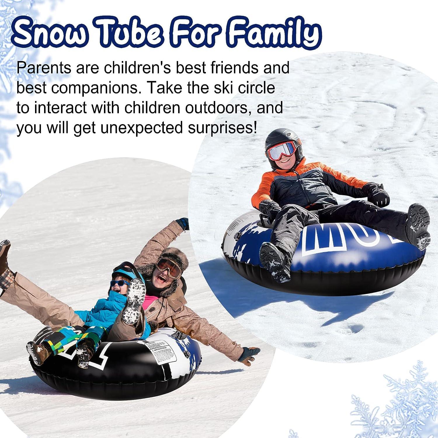 Heavy Duty PVC Sled 47-Inch Giant Inflatable Snow Tube - Heavy Duty 2-Person Snow Sled For Winter Fun Giant Snow Sled For Adults Heavy Duty PVC Sled 47-Inch Giant Inflatable Snow Tube - Heavy Duty 2-Person Snow Sled For Winter Fun Giant Snow Sled For Adults