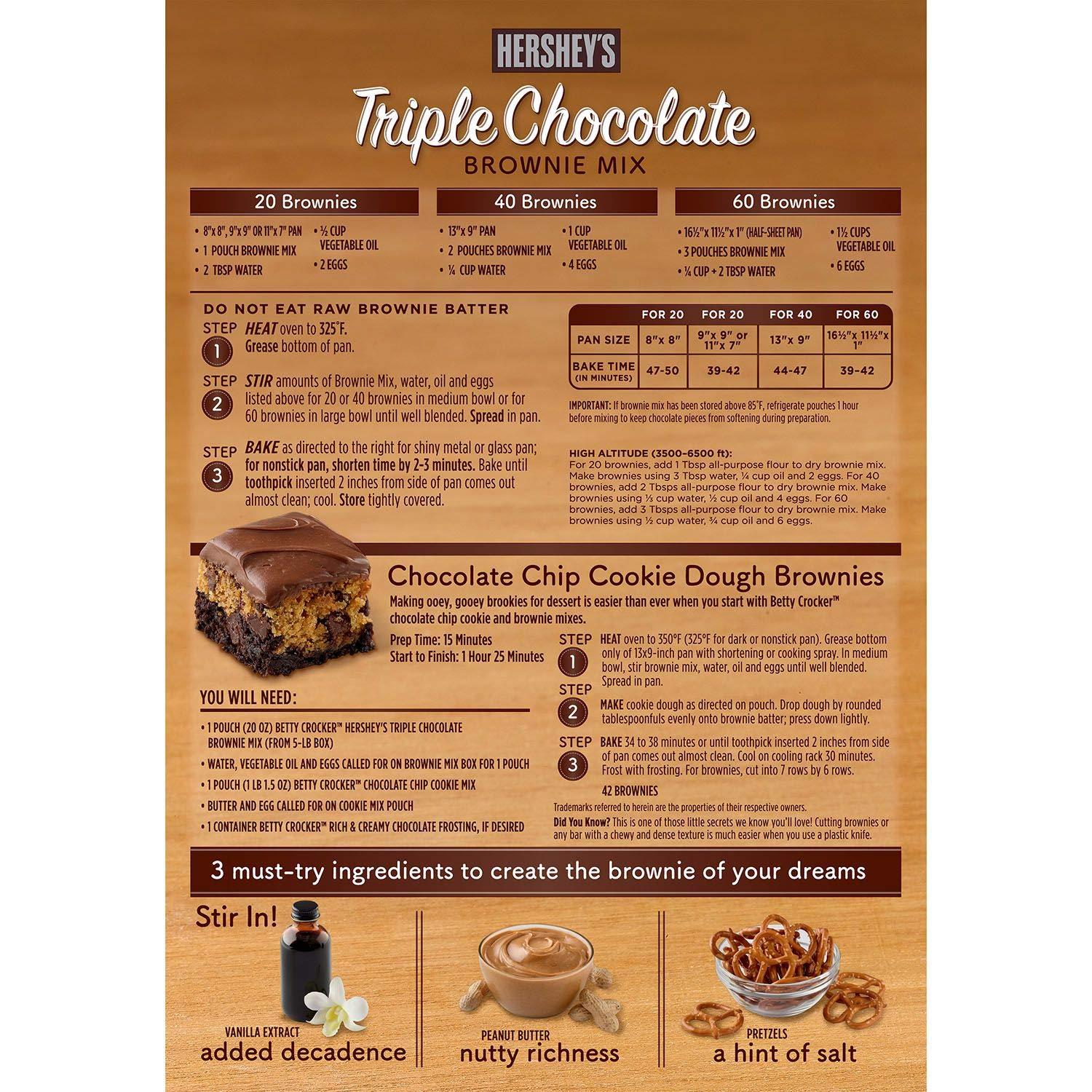 Betty Crocker's Hershey's Triple Chocolate Brownie Mix (20 oz. ea., 4 pk.)