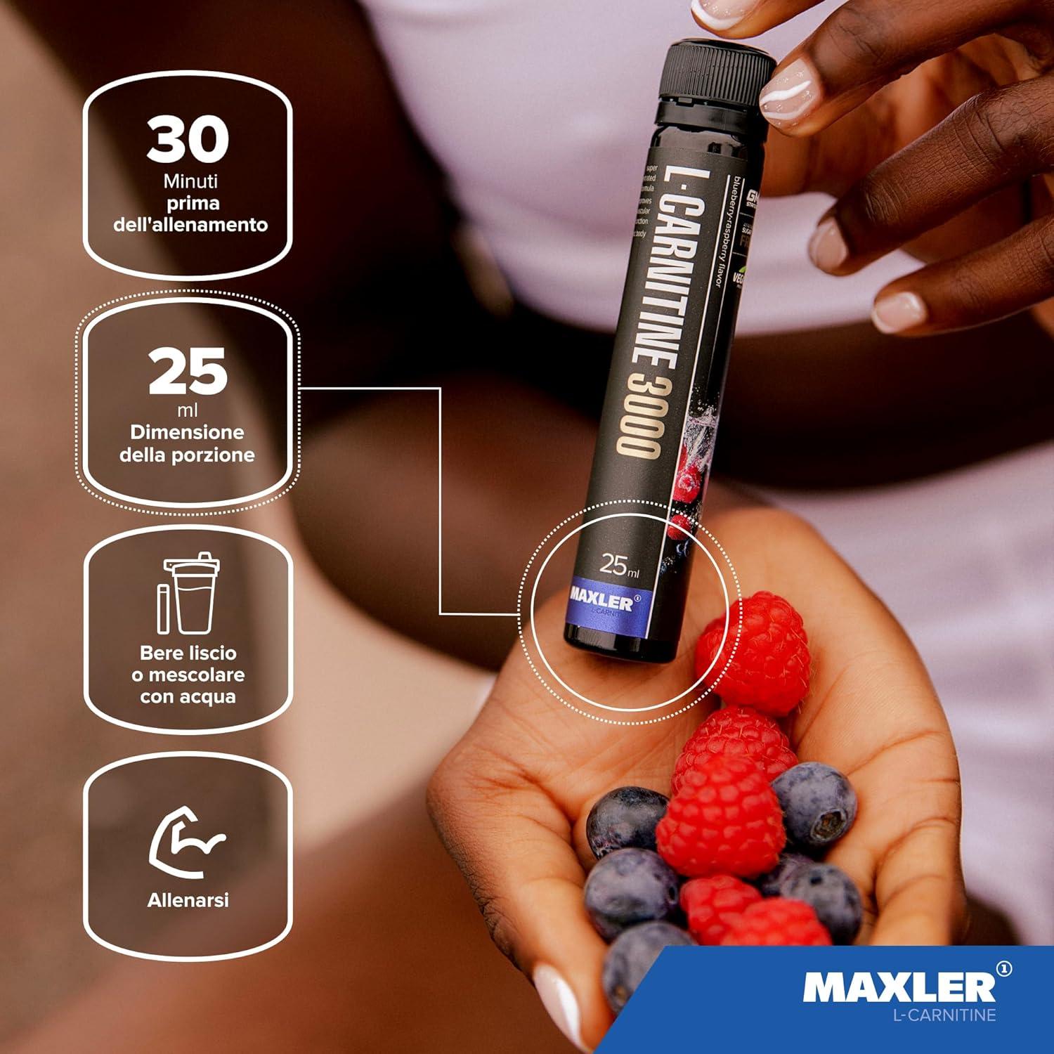 Maxler L-Carnitine 3000 - Citrus Flavor - 14x25ml Vegan Liquid - 3000mg  High Dose - Dietary Supplement with Measuring Cup | Buy Now with Express  International Delivery | GoSupps.com