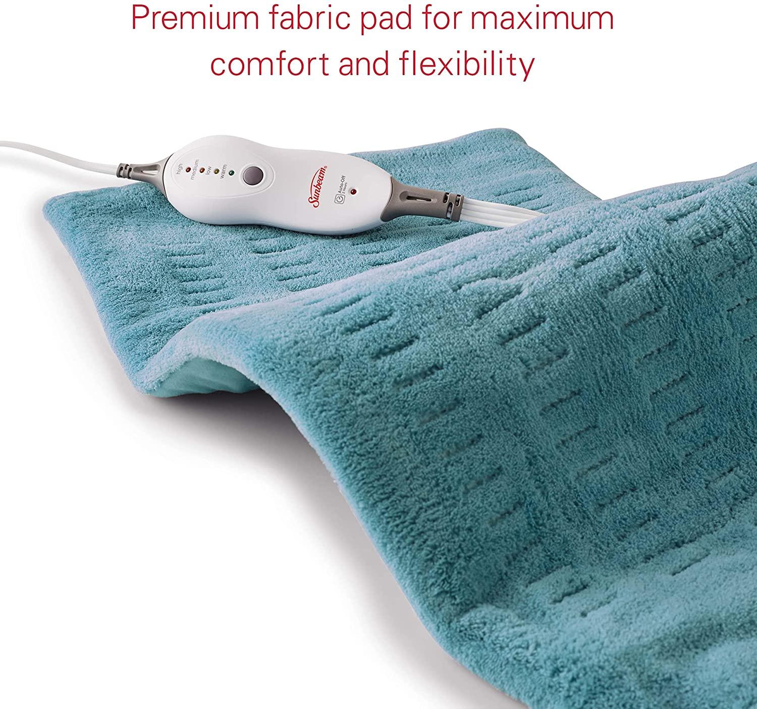 Sunbeam XL King Size Heating Pad for Pain Relief SoftTouch 4 Heat