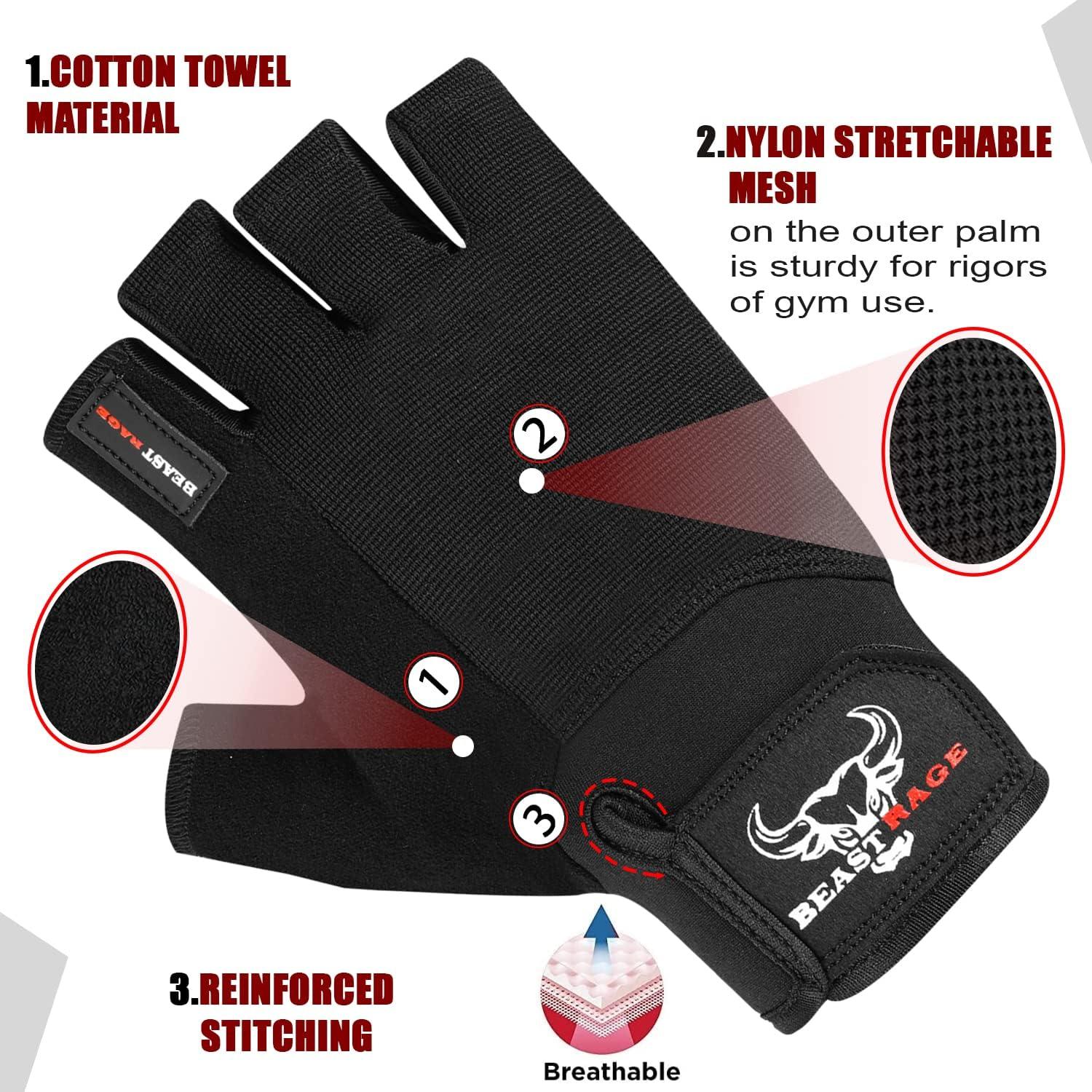 Best Beast Rage Products BEAST RAGE Gym Gloves For Weightlifting