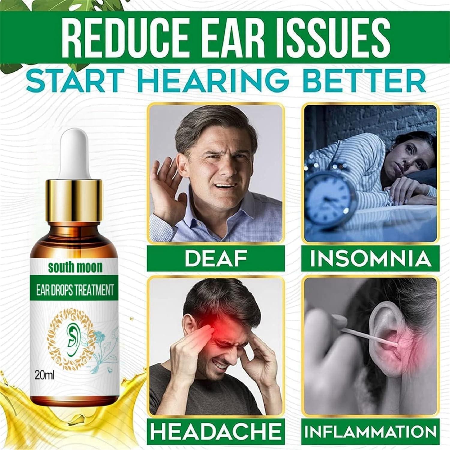 Tinnitus Relief Drops for Ear Ache & Ringing Ears Ear Drops for Tinnitus Treatment & Pain Relief