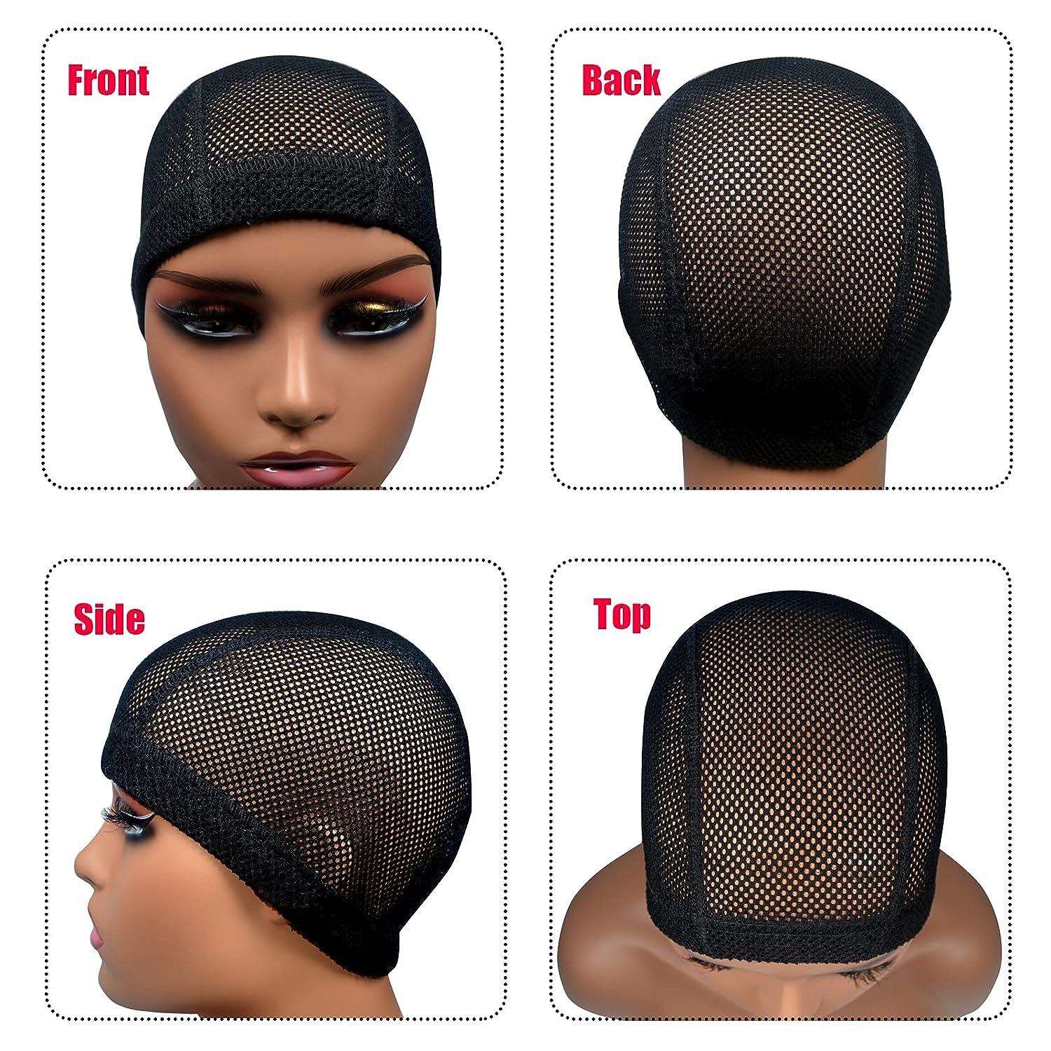 5 Pieces Mesh Dome Wig Cap Stretchy Breathable Spandex Hairnet Black Weave  Cap