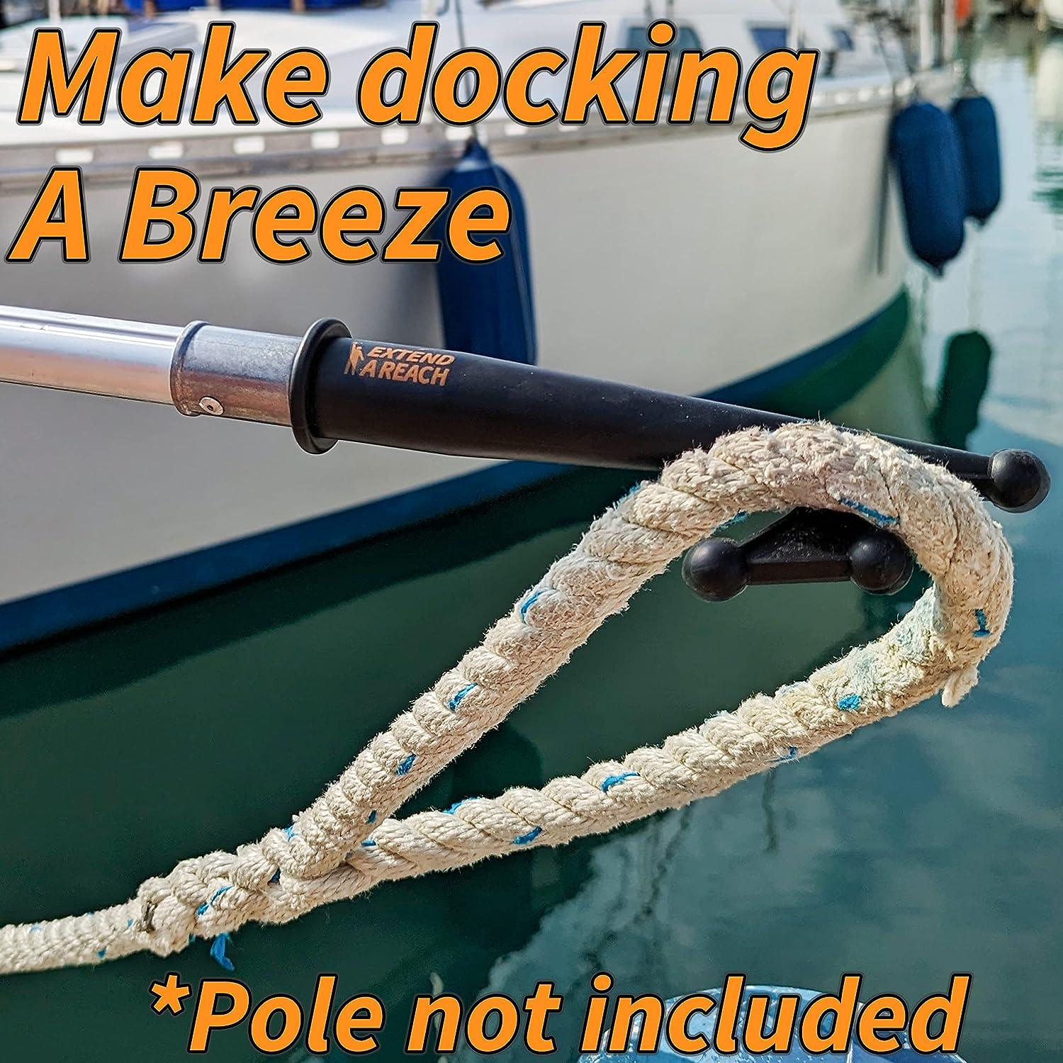 EXTEND-A-REACH Boat Hook for Docking (Attachment Only) // Telescopic Boat  Dock Hook Pole Attachment // Twist-On Boat Hook Fits Standard Acme Threaded  Poles // The Ultimate Hook for Boating