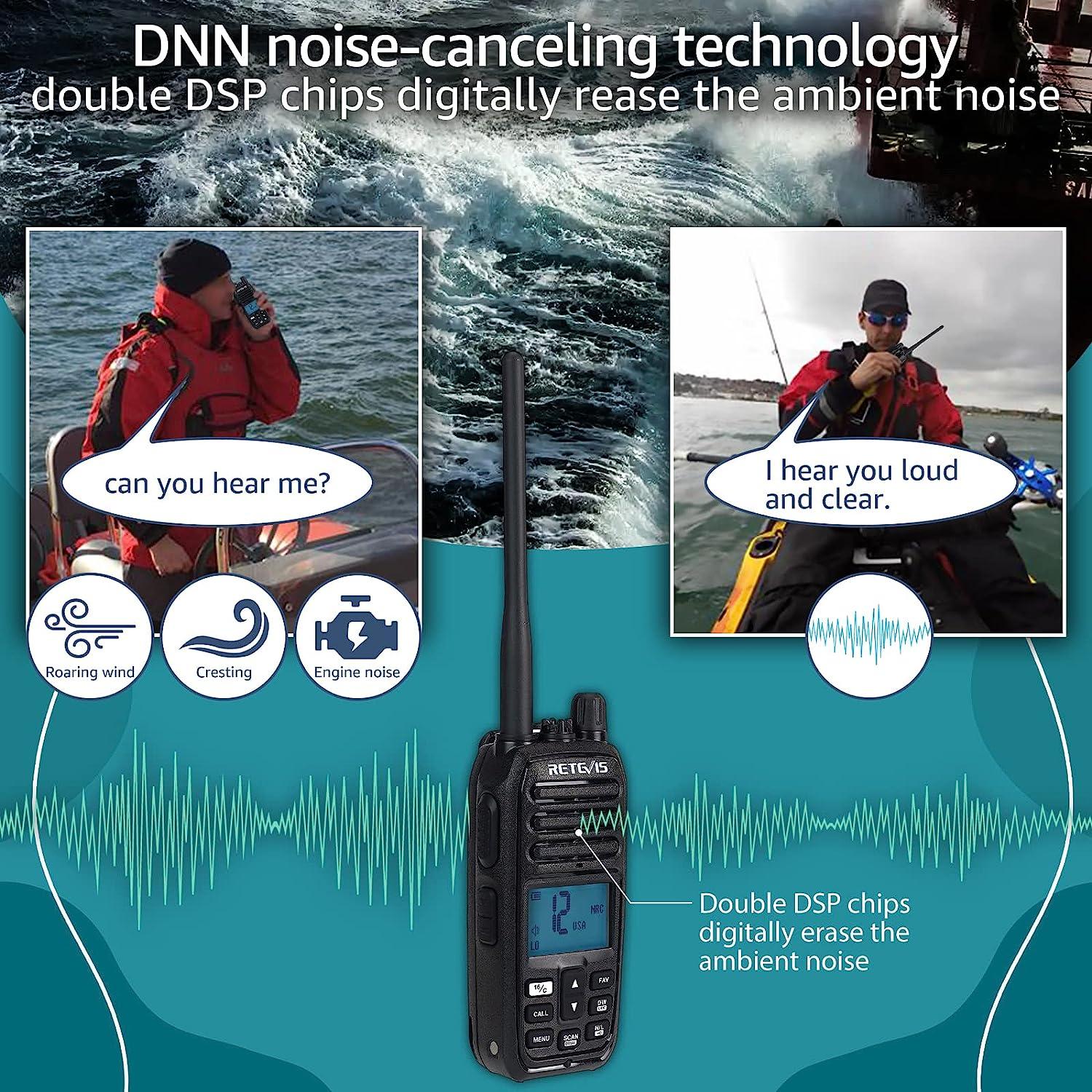 Retevis RM21 Handheld Floating Marine Radio with NOAA Weather