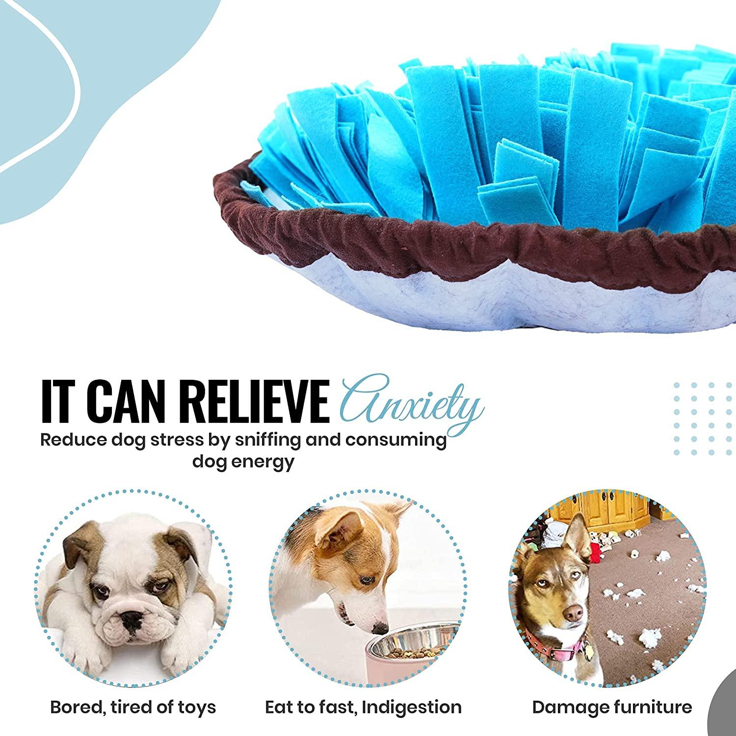 Dog Sniffing Mat Dog Sniffing Pad Dog Snuffle Mat Slow Feeding Stress  Relief Enrichment for Pet Foraging A Washable Large-sized