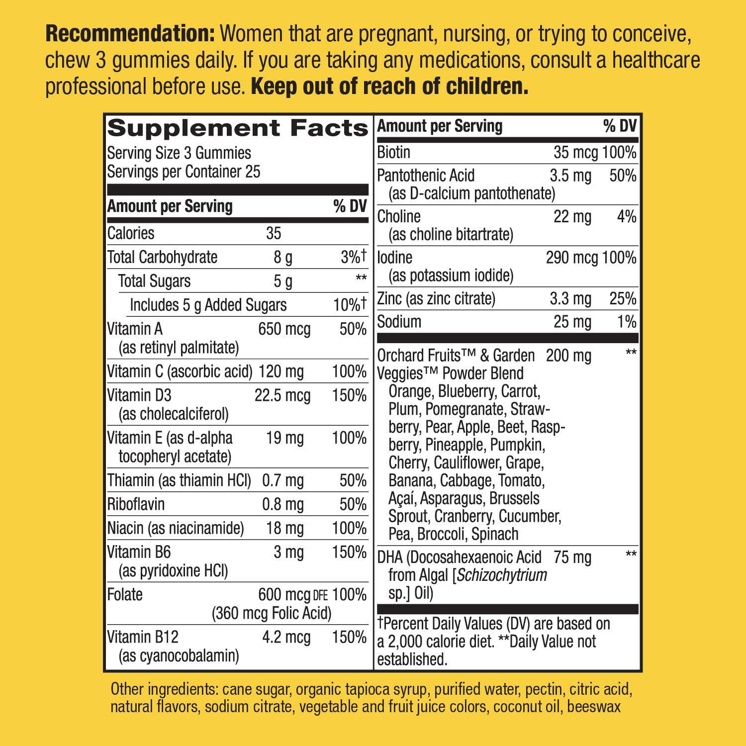 Nature's Way Alive! Prenatal Gummy Vitamins 75 Gummies