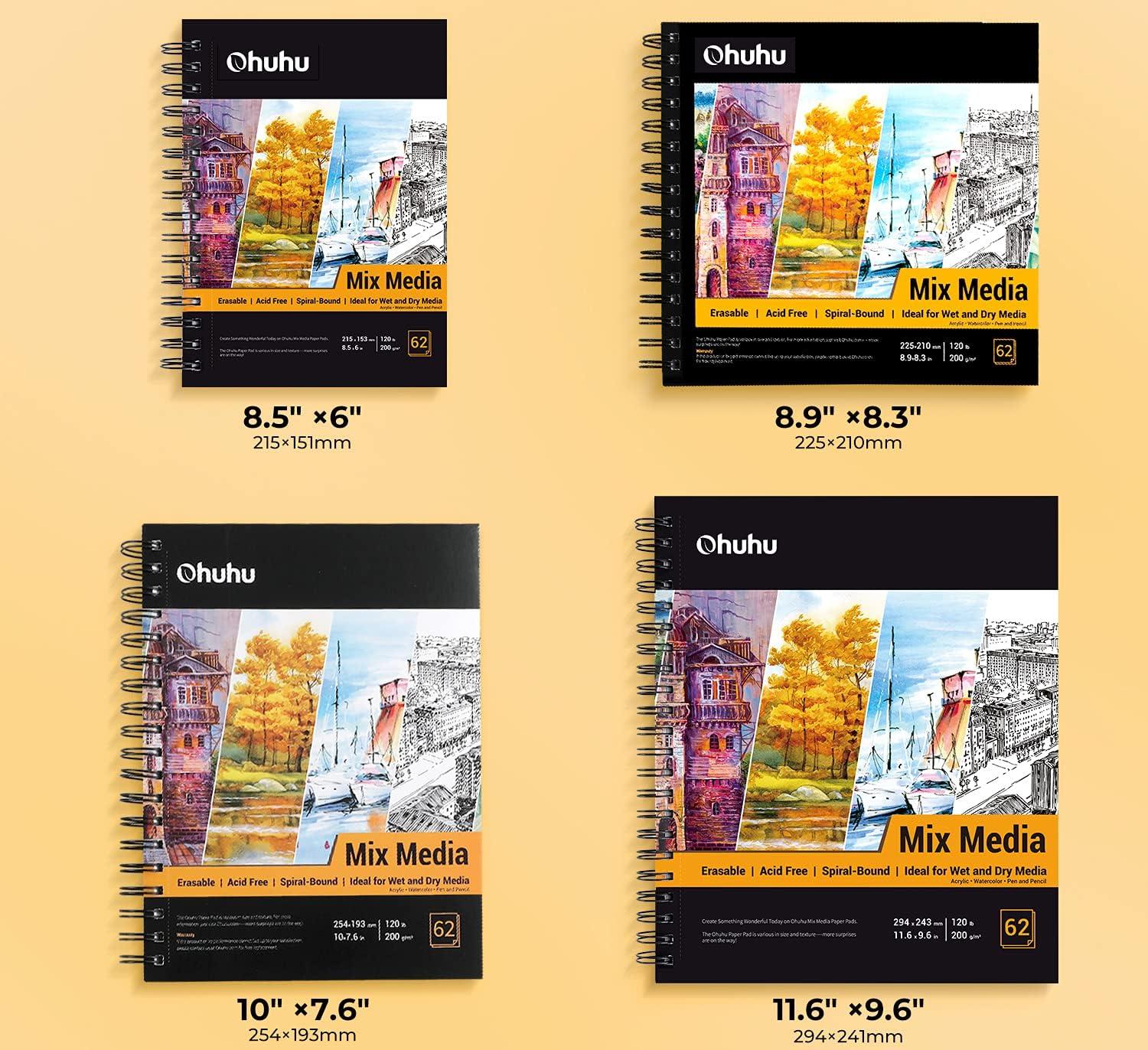  Marker Pads Art Sketchbook, Ohuhu 8.9x8.3 Portable