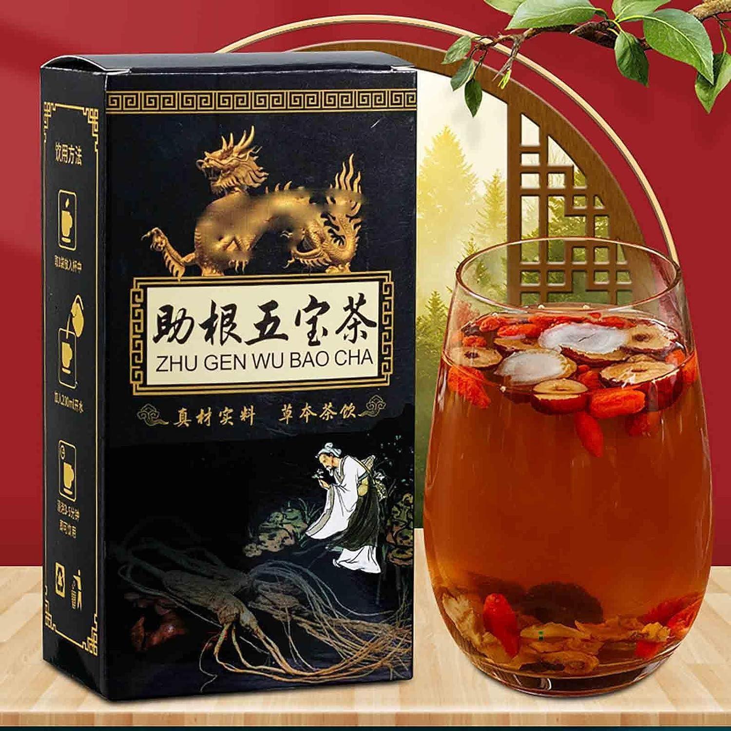 Kidney Tea Formula Ginseng Six Treasure Tea - Chinese