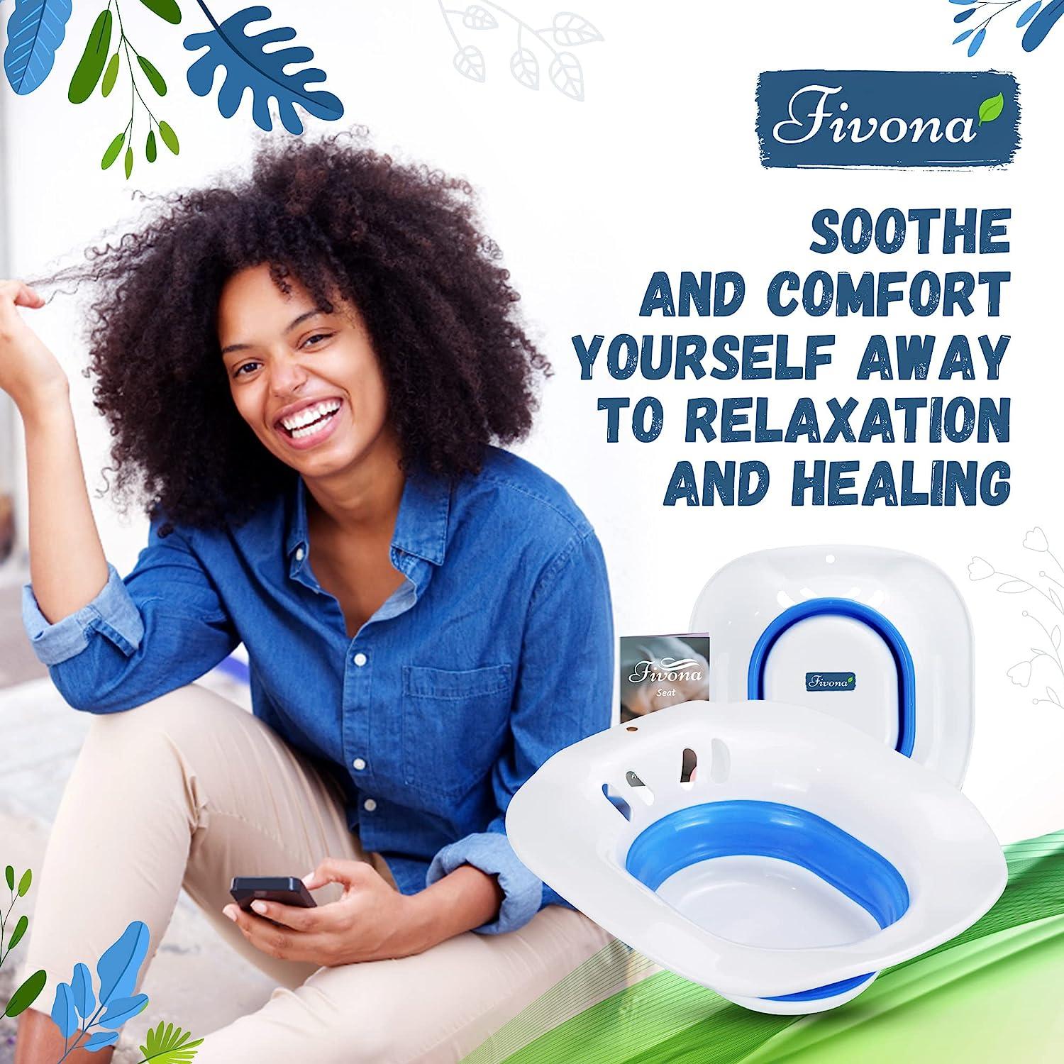 Fivona Unisex Sitz Bath Seat for Soak and V Steam Hemorrhoid, Fissure