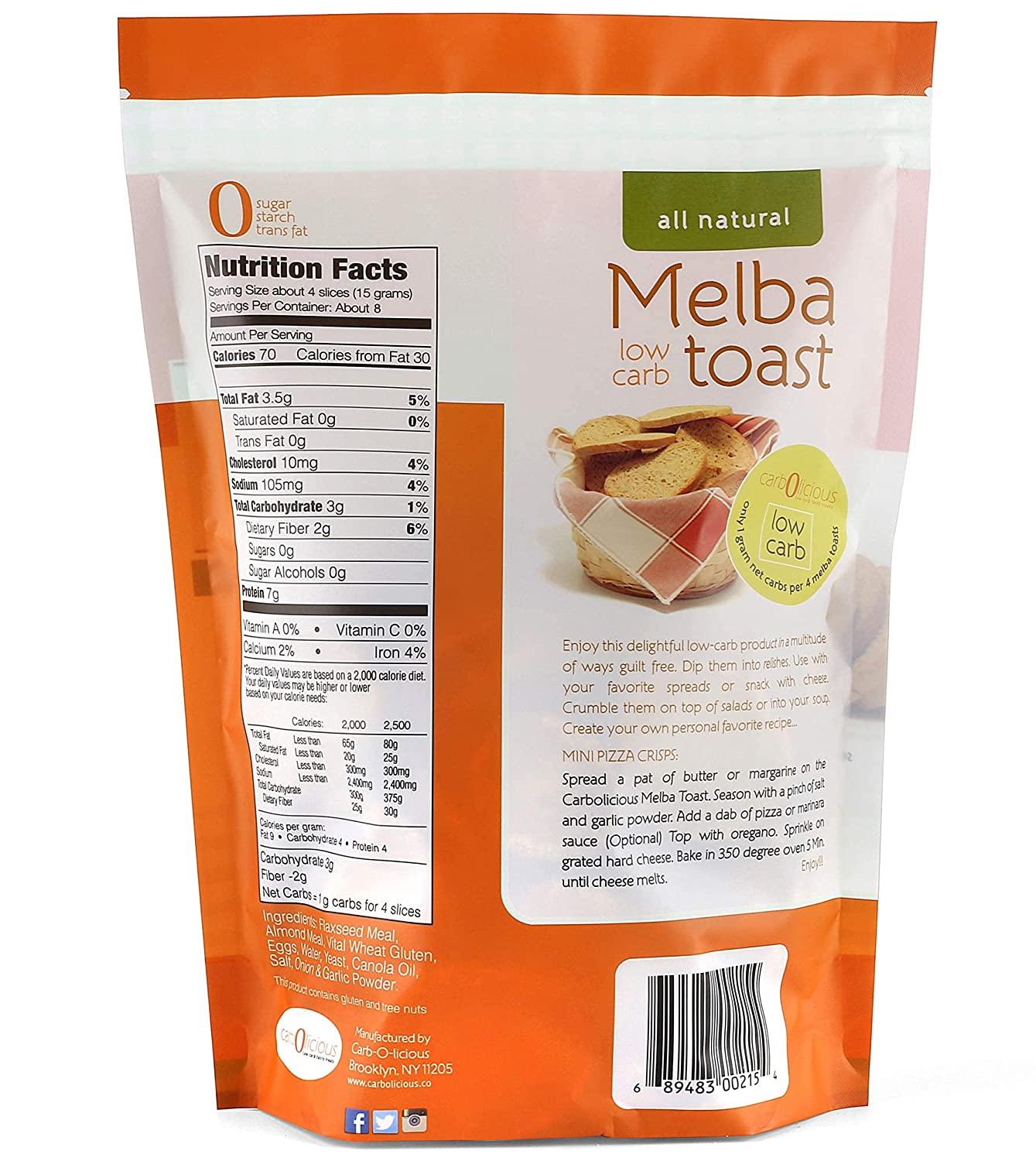 Low Carb Melba Toast (ONION & GARLIC) 4 oz.