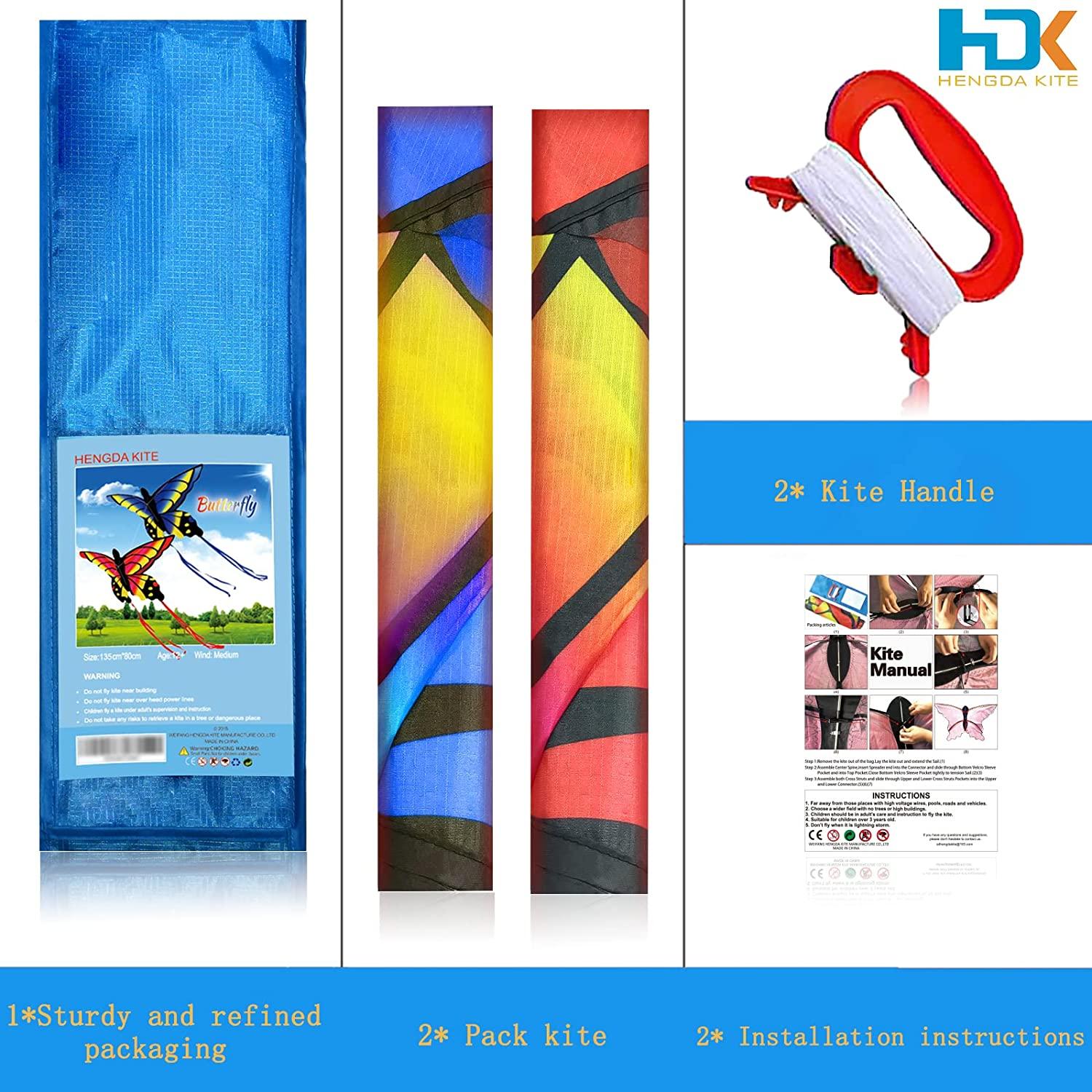 HENGDA KITE for Kids and Adults Amazing Colorful Butterfly Kite for