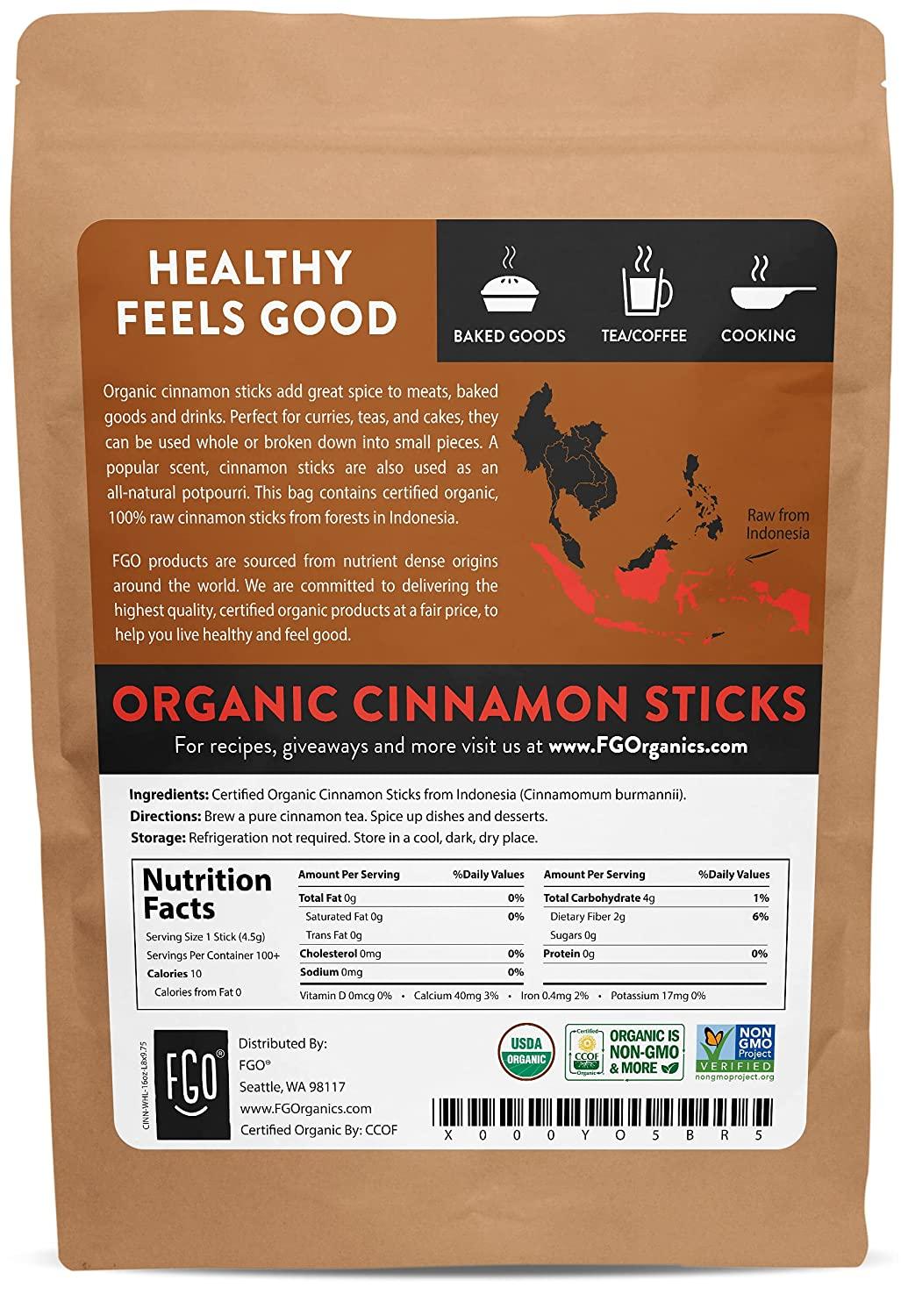 Organic Korintje Cinnamon Sticks Perfect for Baking, Cooking