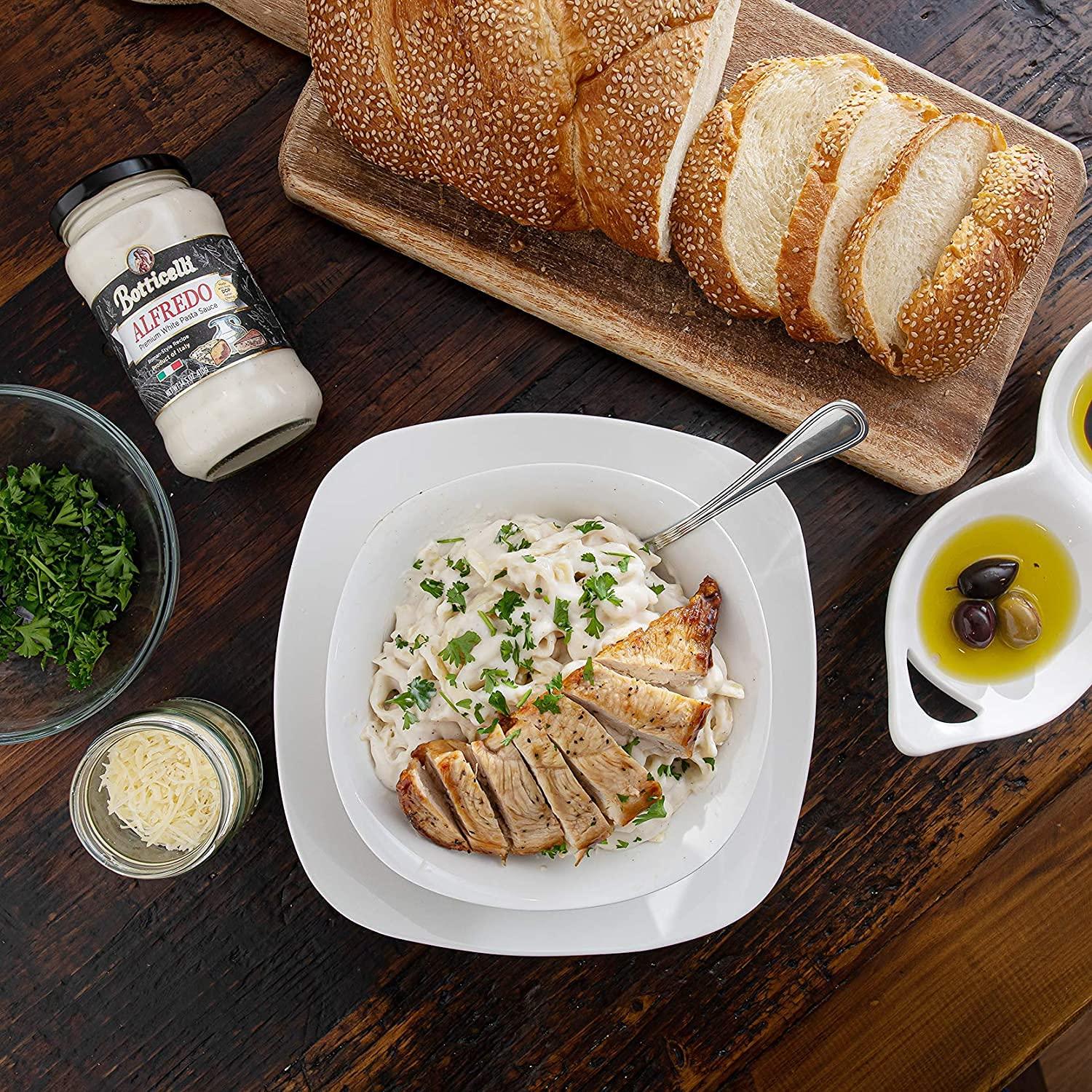 Alfredo Premium Italian Pasta Sauce by Botticelli, 14.5oz Jars (Pack of 2) Product of Italy