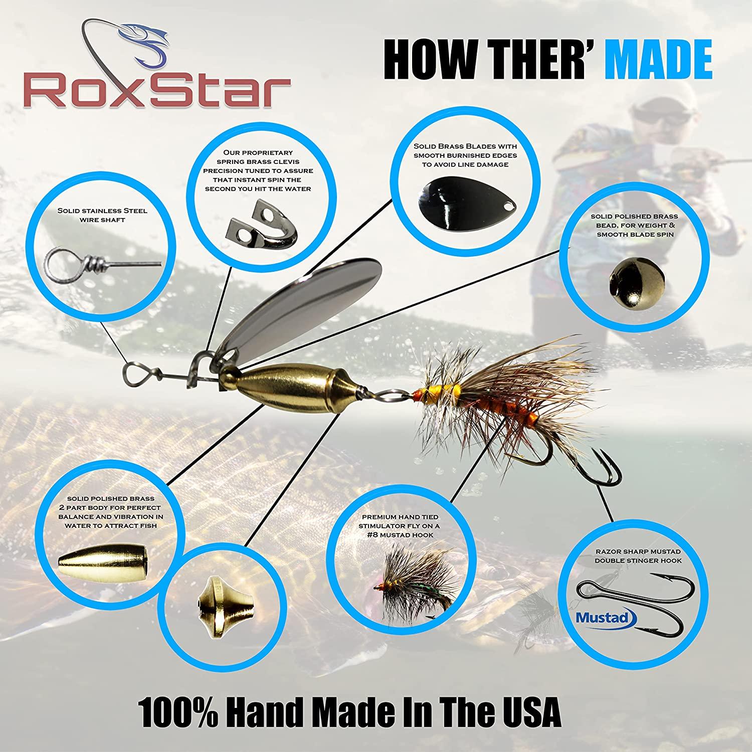 RoxStar Fly Strikers - Hand-Crafted in The USA - Proven Nationwide Most  Versatile Fishing Spinner for Bass, Trout, Pike, Steelhead- Stop Fishing -  Start Catching! Series-1
