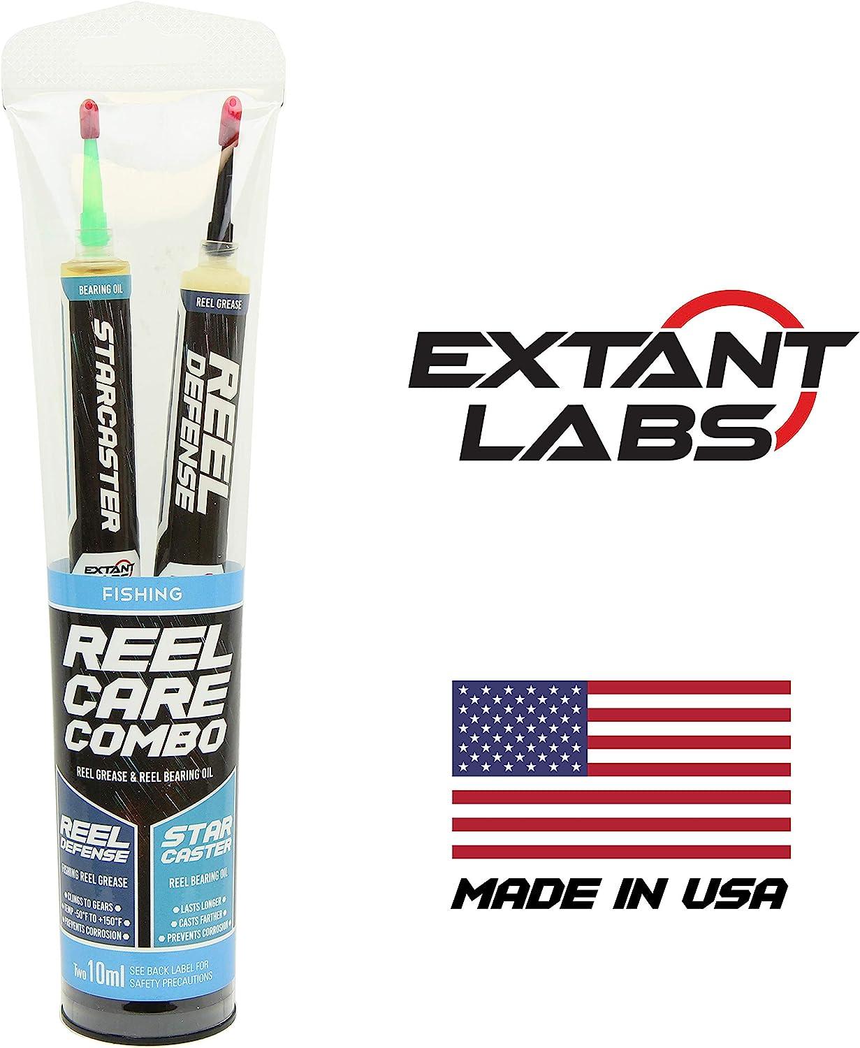 Extant Labs Reel Care Combo: Fishing Reel Oil and Grease Kit, 2X 10ml  Syringe - Spinning, Baitcasting, Freshwater, Saltwater, Hardwater Reel  Maintenance - Low Temp Performance -50F/-40C