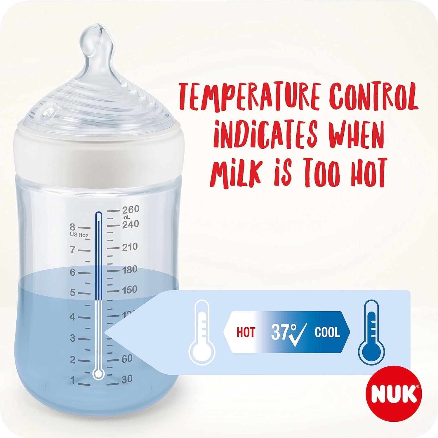 NUK Nature Sense Glass Baby Bottles Starter Set Breast-Like