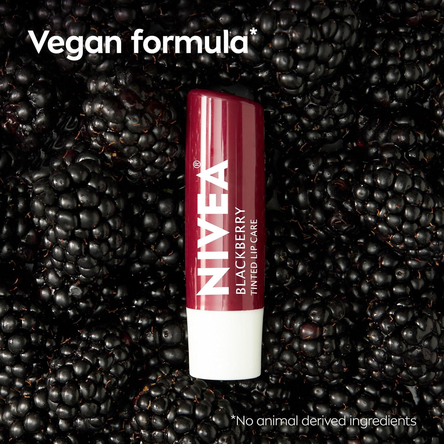 nivea vitamin c lip balm NIVEA Blackberry Lip Care Tinted Lip Balm with Shea Butter Nourishing Oils  and Vitamin C & E 3-in-1 Moisture Repair (for Dry Lips) and Color 0.17 Oz  Stick (Pack of 2) |
