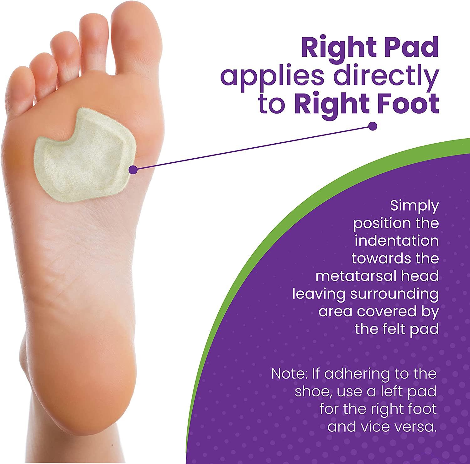 Premium 1/4 Thick Adhesive Felt Sesamoiditis Pads for Ball of Feet Pain