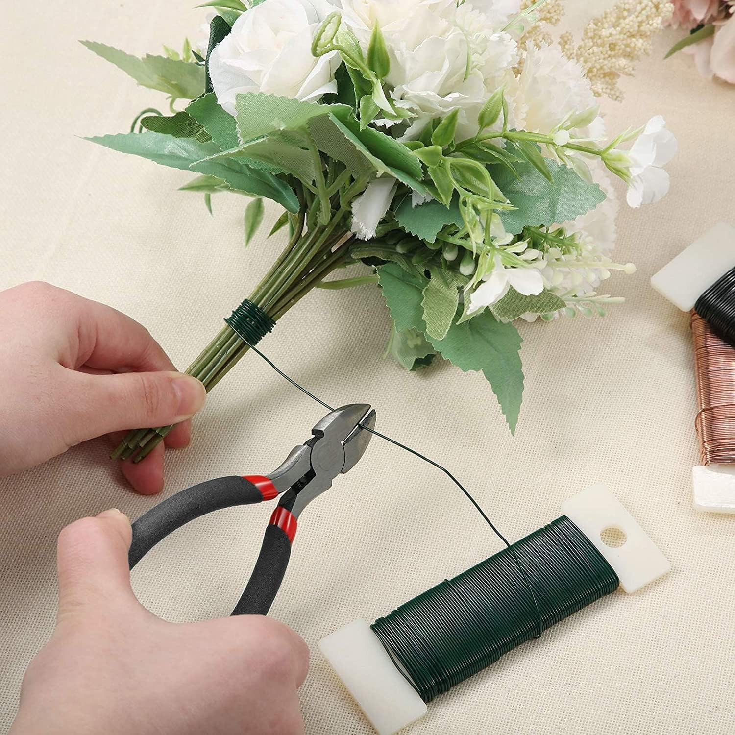 7 Pcs Floral Arrangement Kit Floral Tape and Floral Wire with Wire Cutter US