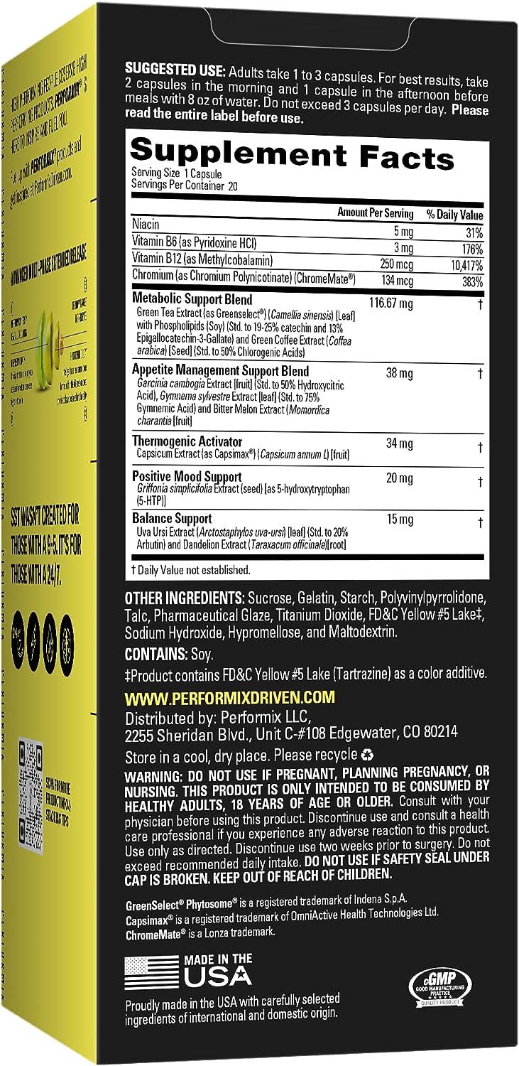 PERFORMIX SST Stimfree NonStimulant Thermogenic 60 Capsules Fat