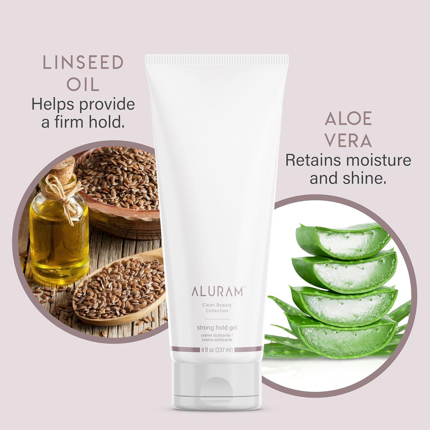 ALURAM Strong Hold Gel - Silicone-Free Hair Styling Gel with Linseed Oil & Aloe  Vera | 8 Oz - International Shipping Available | Buy Now with Express  International Delivery | GoSupps.com