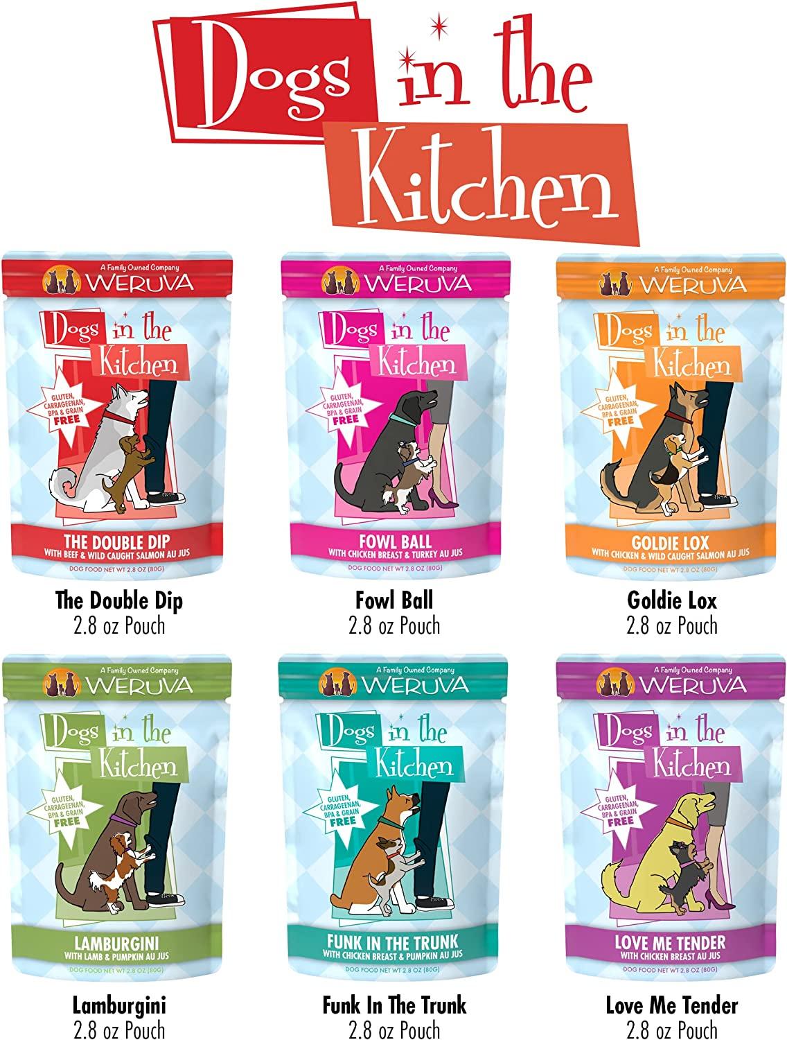 Weruva Dogs in the Kitchen Grain-Free Wet Dog Food Pouches Variety