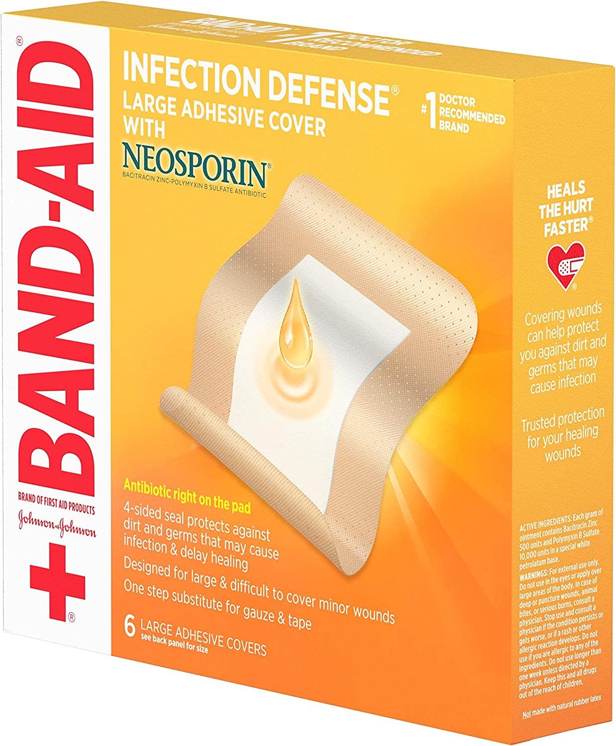 BandAid Brand Infection Defense Adhesive Wound Covers with Neosporin