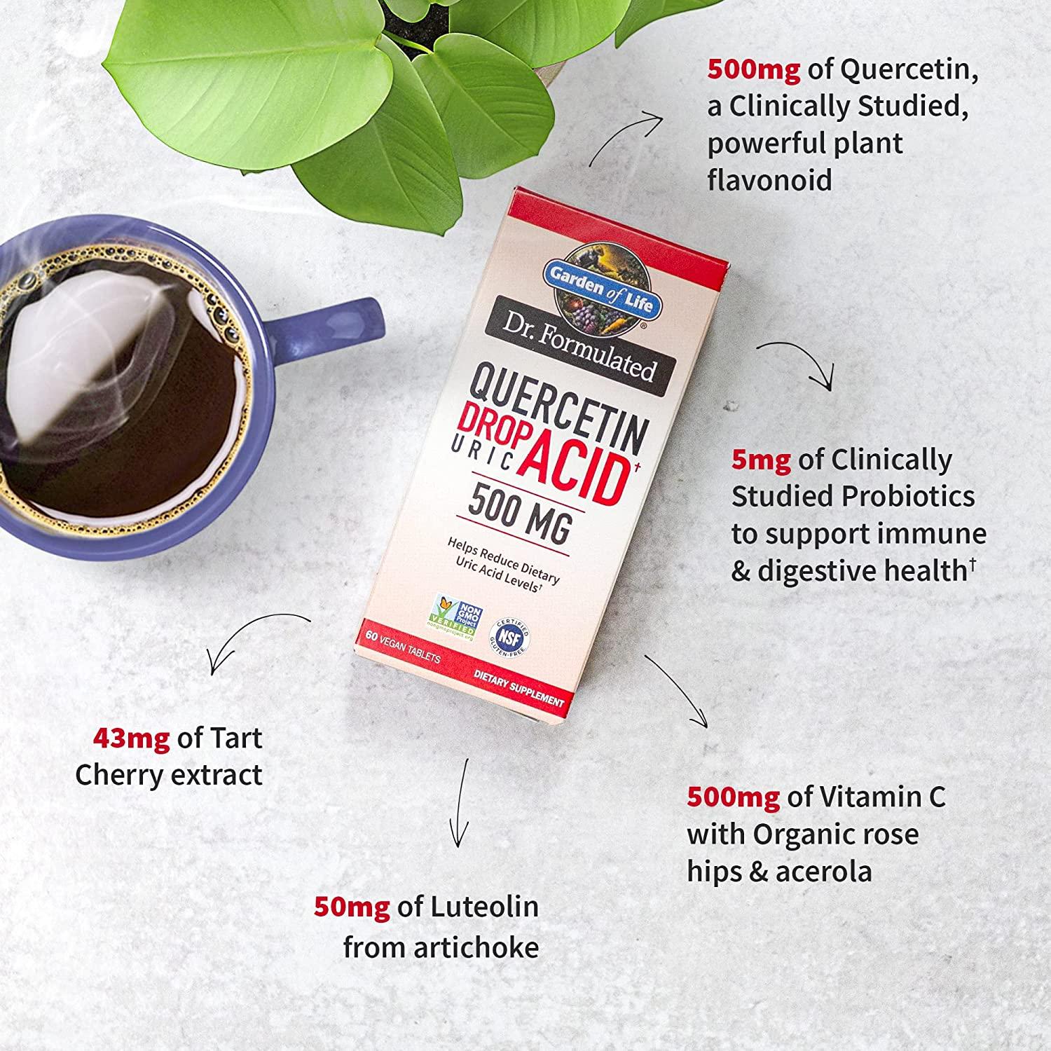 Garden of Life Quercetin Probiotic & Uric Acid Support with Tart Cherry