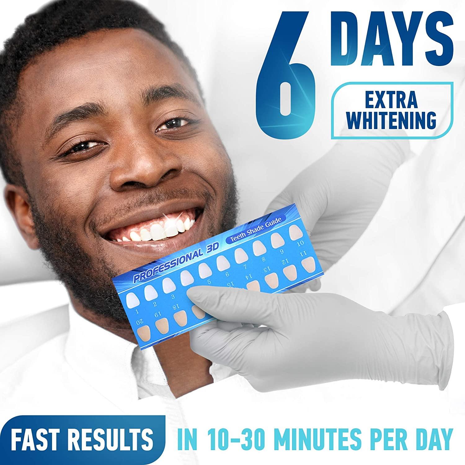 Teeth Whitening Kit LED Light Snow Teeth Whitener Set with Charcoal