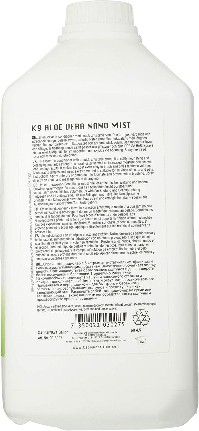 Competition Engineering K9 Nano Mist Aloe Vera for Dogs - 2.7L | Soothing  Hydrating Pet Care | International Shipping Available | Buy Now with  Express International Delivery | GoSupps.com
