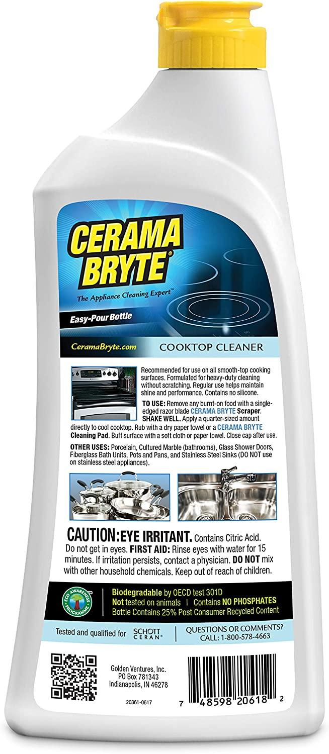 Cerama Bryte 47915 Stainless Steel & Cooktop Cleaner Combo 2in1