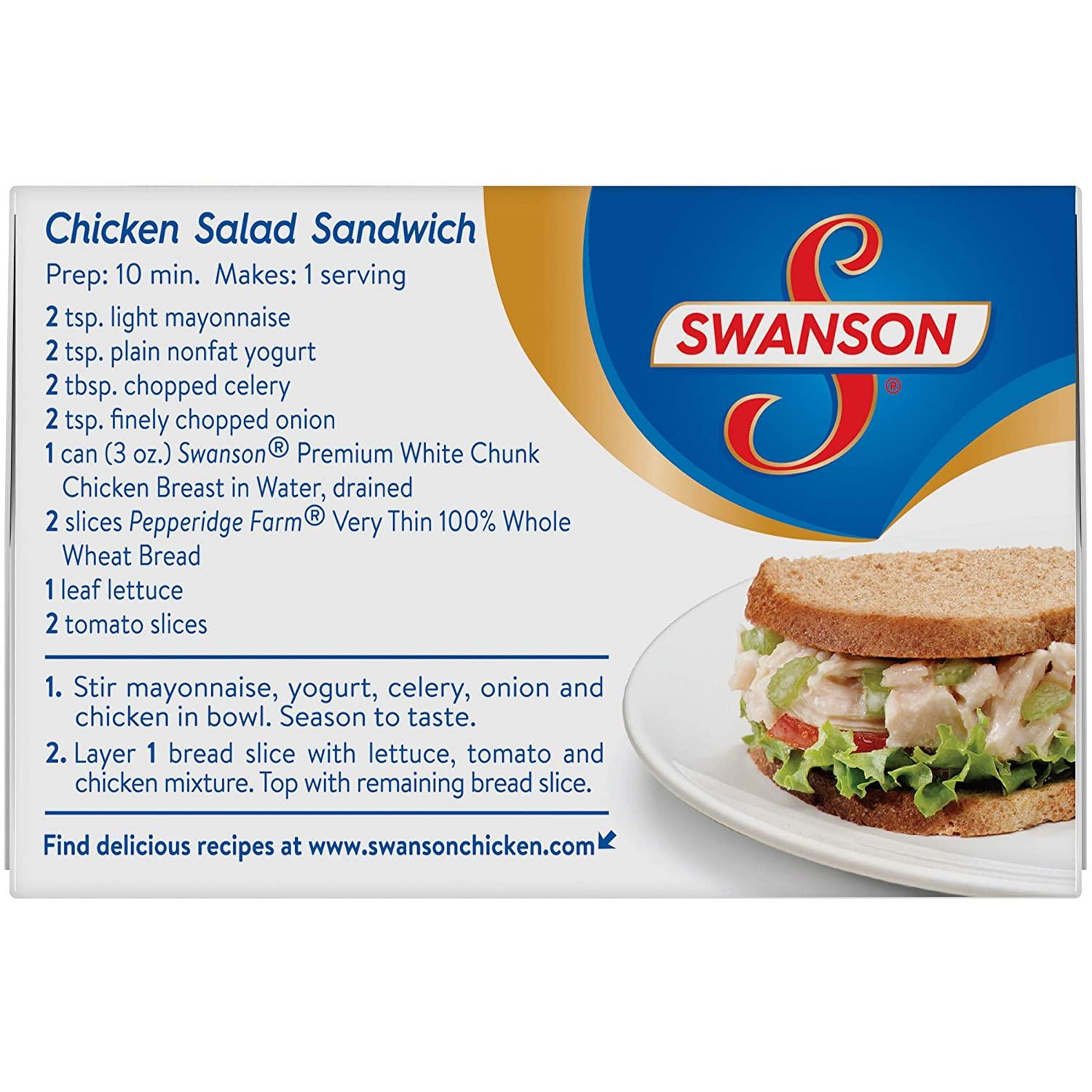 Swanson White Premium Chunk Chicken Breast with Rib Meat in Water, 3 oz