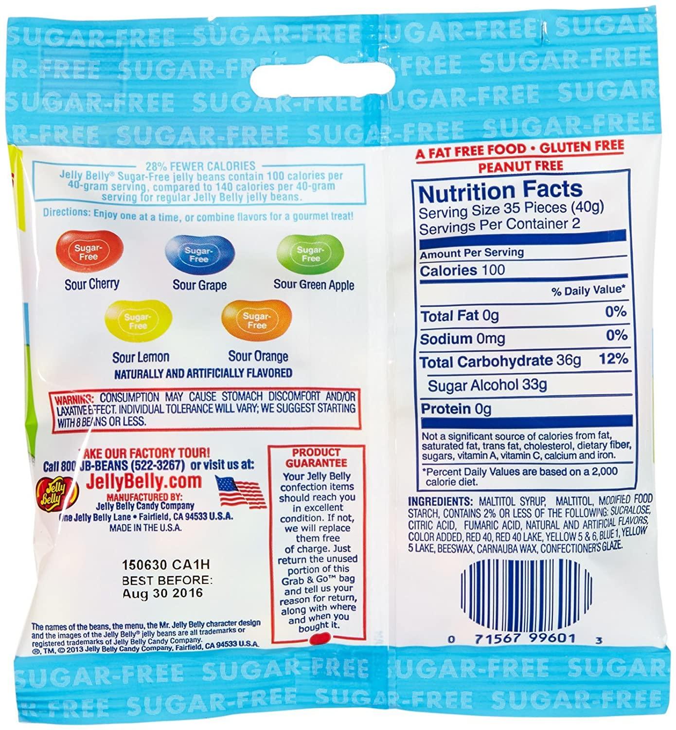 Jelly Belly SugarFree Jelly Beans Sours 2.8 oz 12 pk Sours 2.8