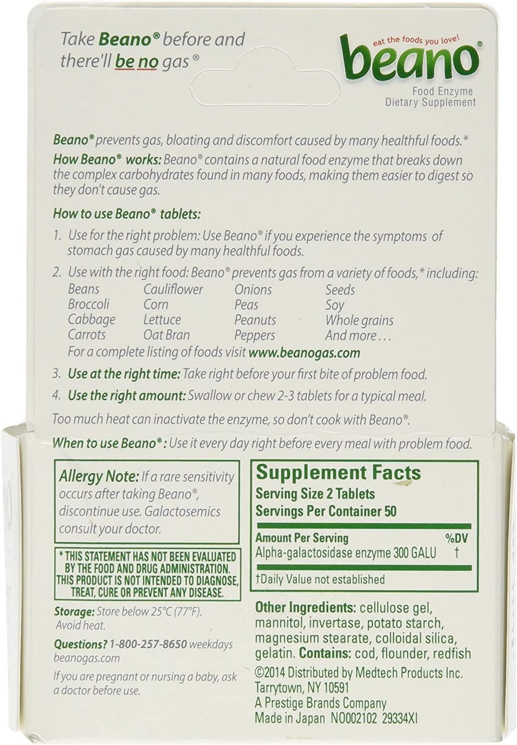 Beano Gas Relief Tablets (100 Count (Pack of 1))