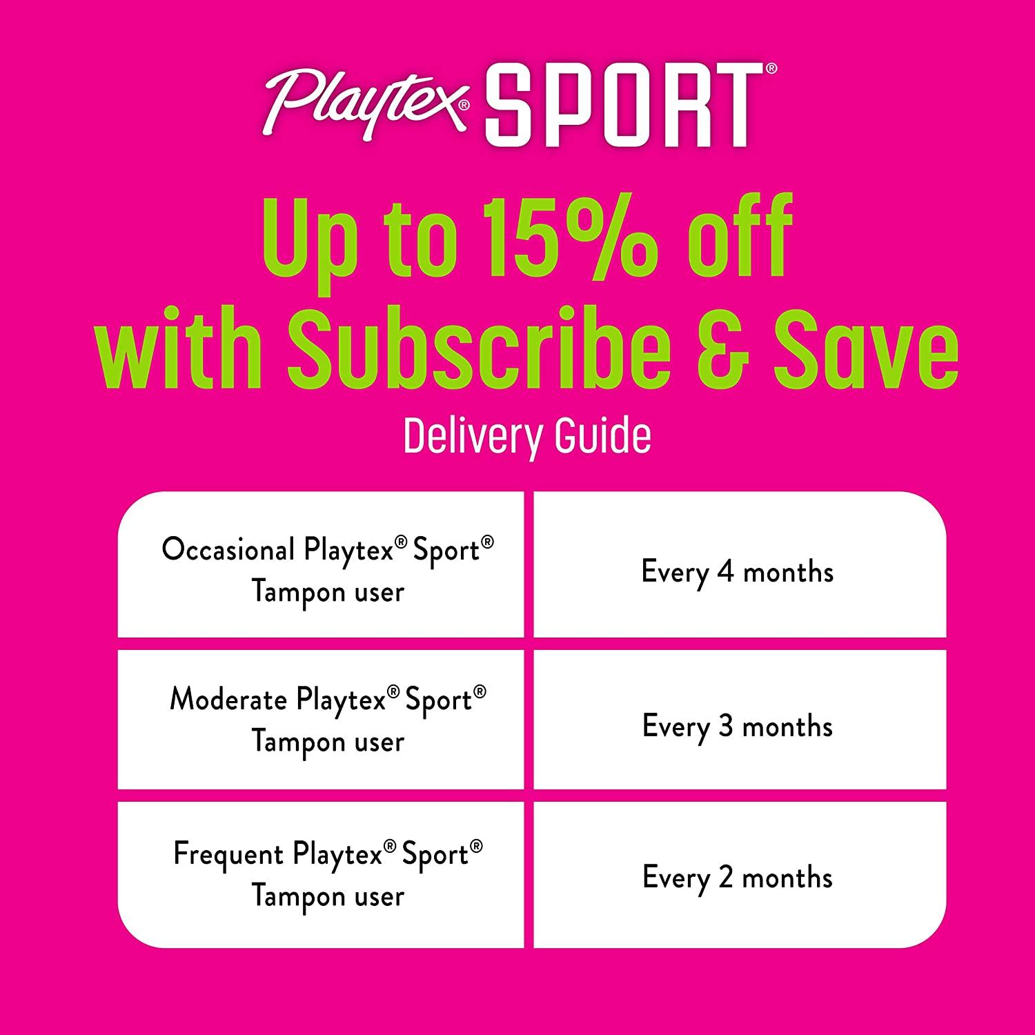 Playtex Sport Compact Tampons, Multipack Regular and Super