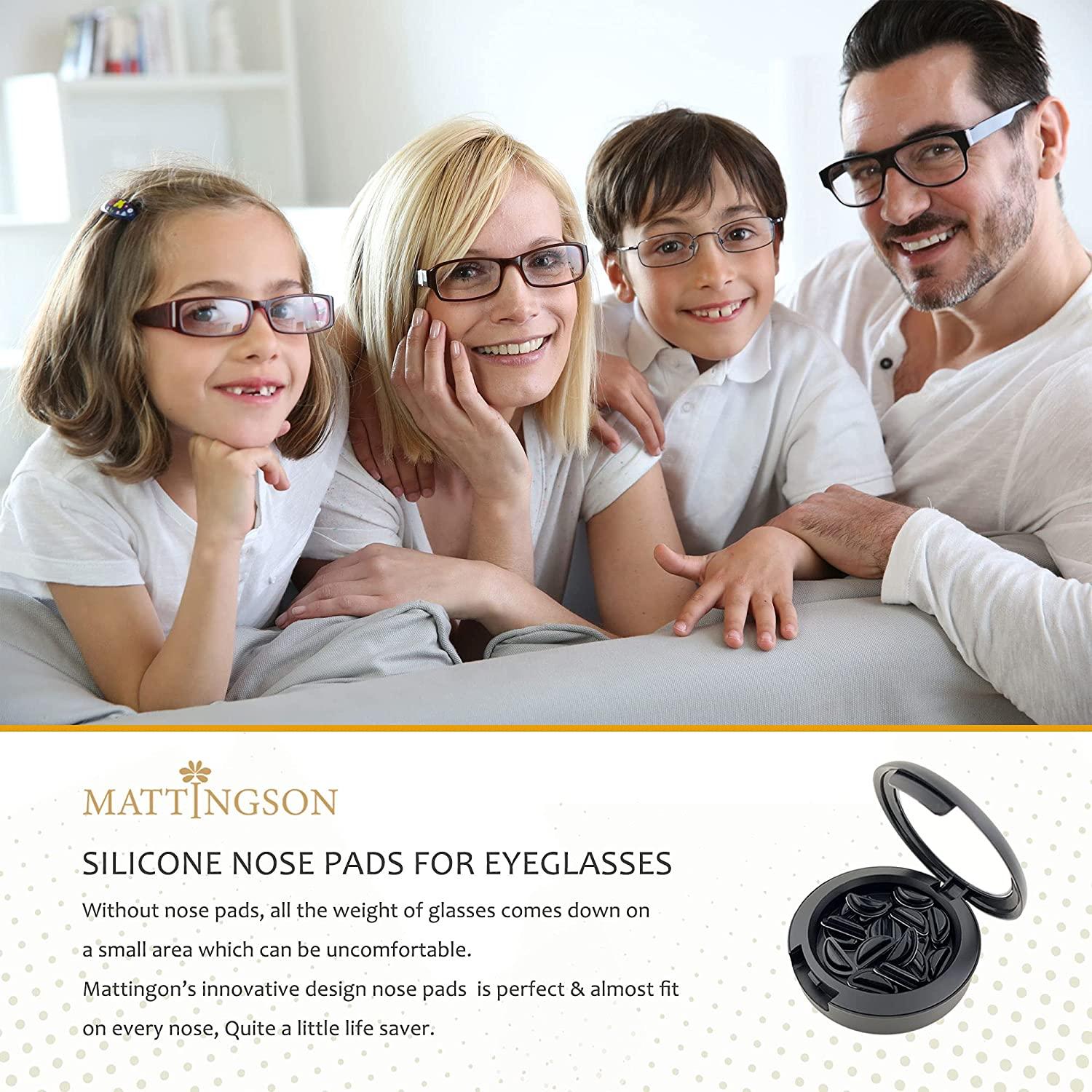 Eye Glasses Nose Support Pads - Adhesive Anti Slip Eyeglasses Nose Grips 10  Pairs(Black)