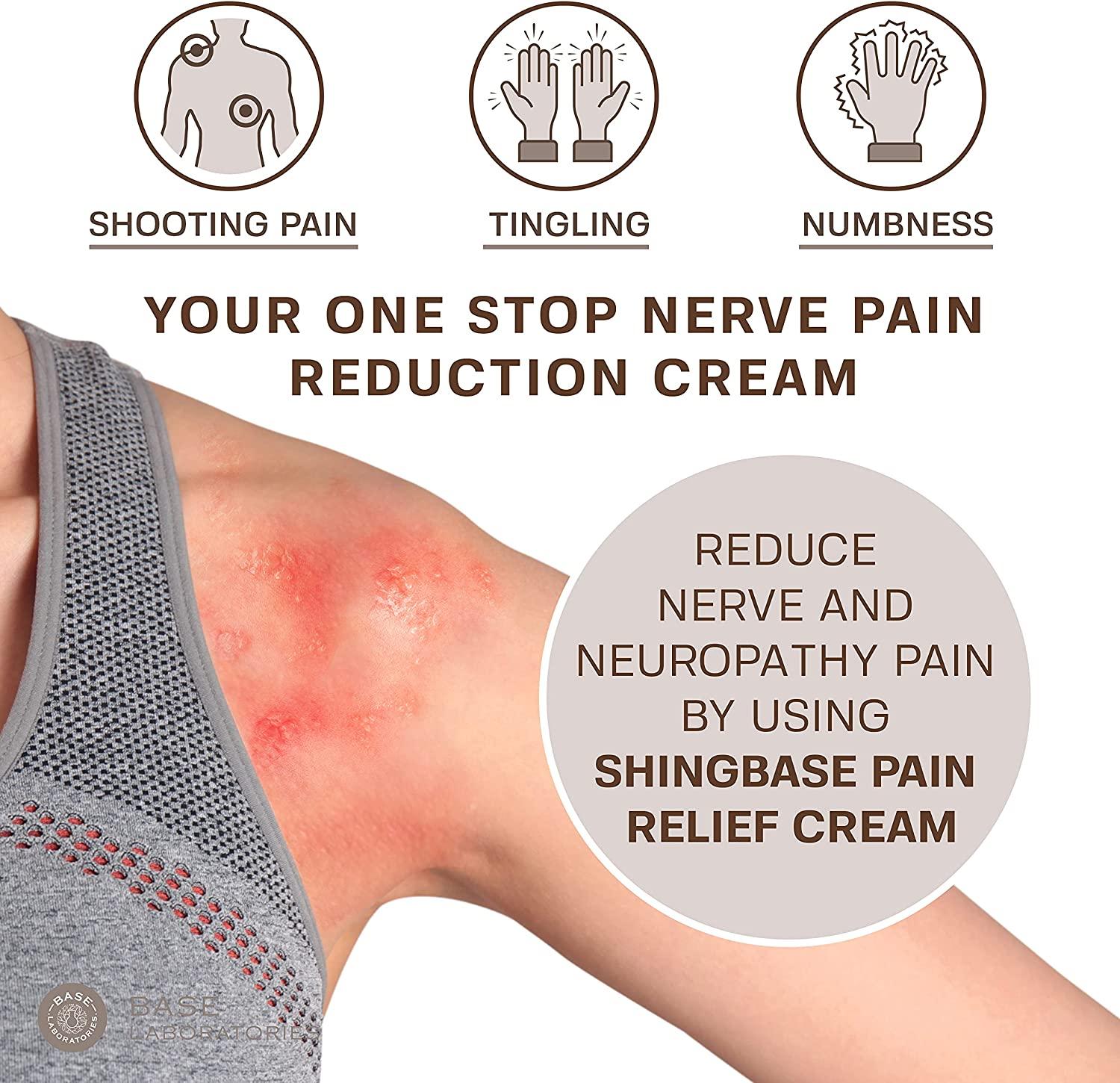 Shingbase Maximum Strength Shingles Cream with Lidocaine for Nerve Pain