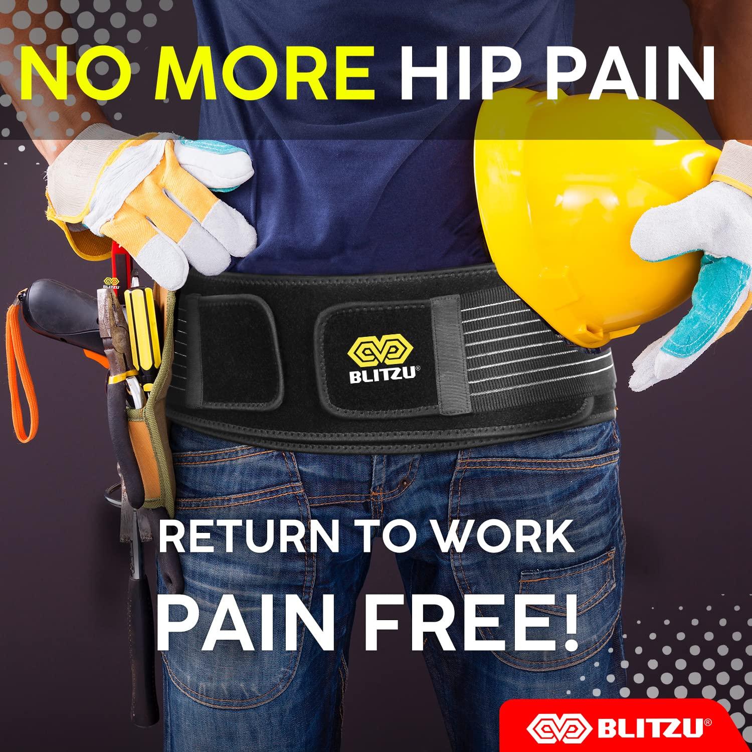 BLITZU Sacroiliac SI Hip Belt For Women And Men. Lower Back Support