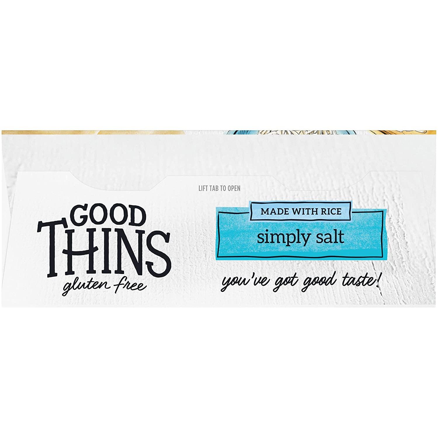 Good Thins Simply Salt Rice Snacks Gluten Free Crackers, 3.5 Ounce (Pack of  12) Flavour