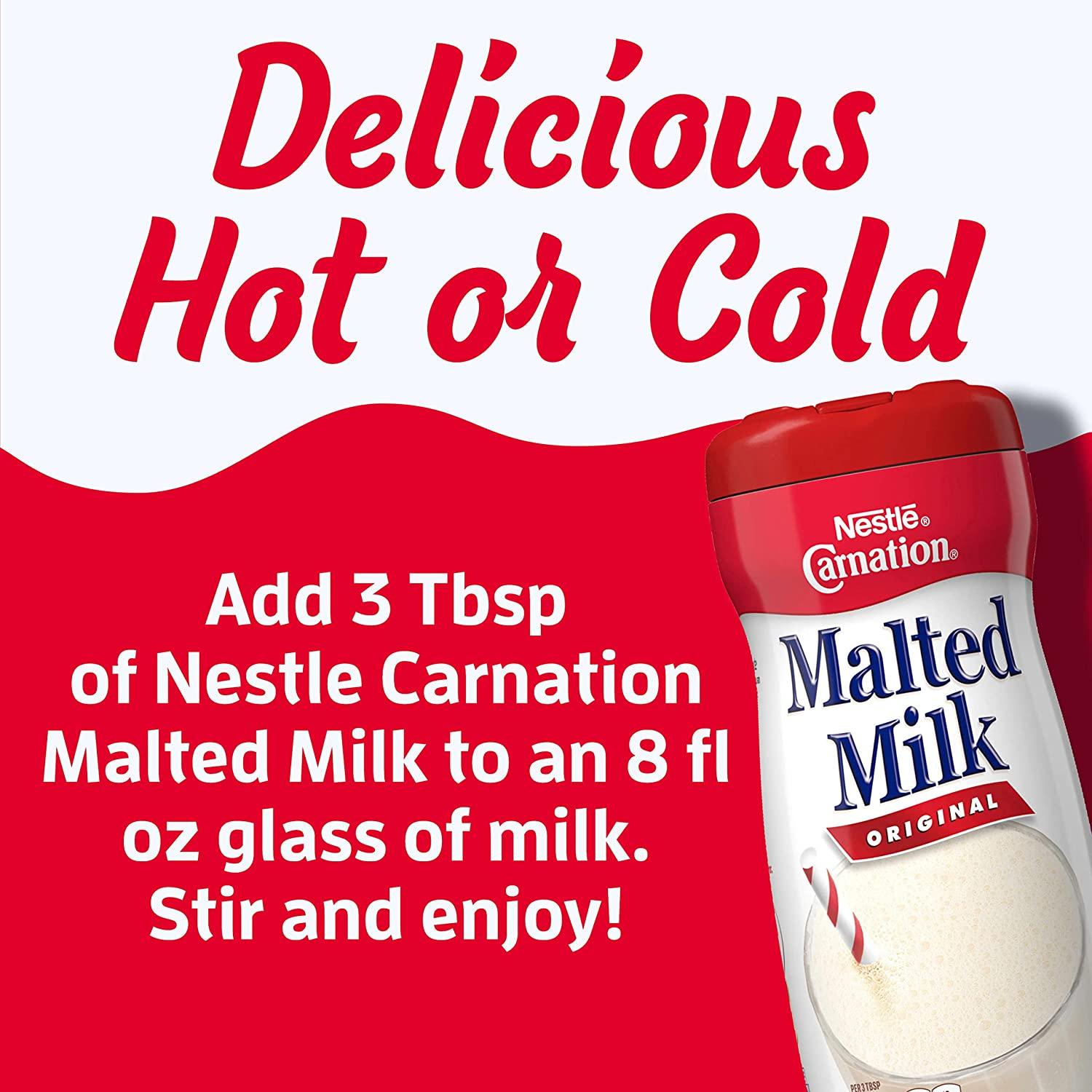 Nestle Carnation Original Malted Milk Powder Mix, 13 OZ Canister 13