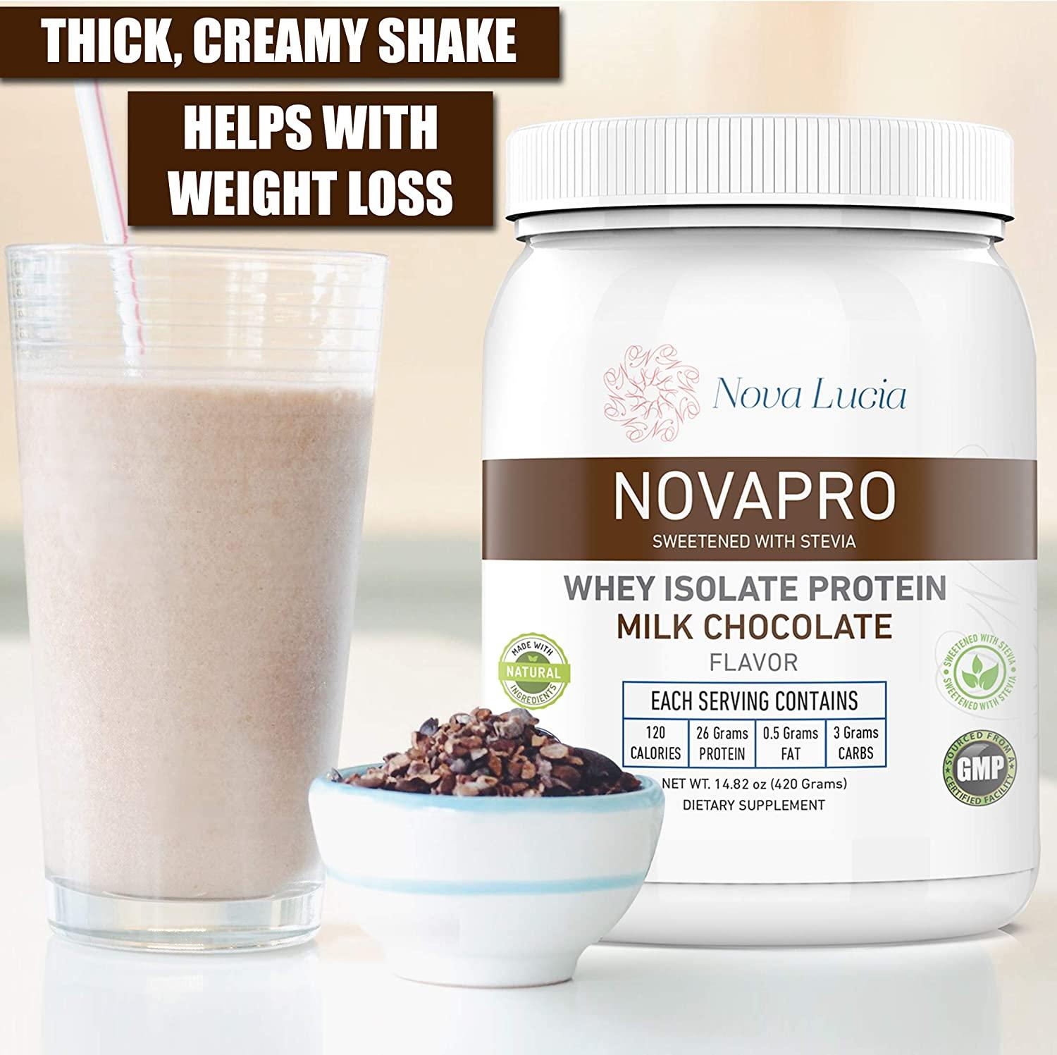 Whey Isolate Protein Powder Chocolate Meal Replacement Supplement for Lean Muscles 100 Low