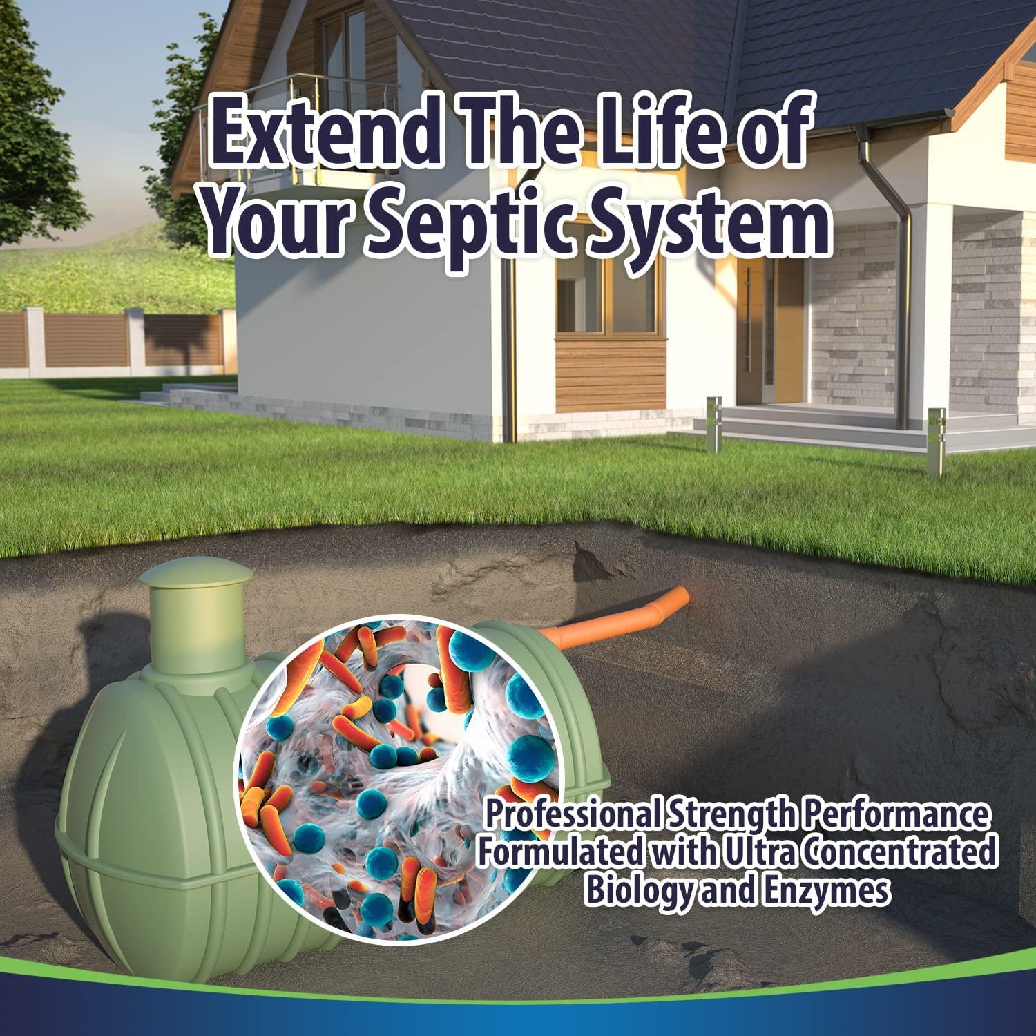 Septic Tank Shock Treatment Bio Enzyme Safe Clears Leach & Drain Fields Dissolves Organic