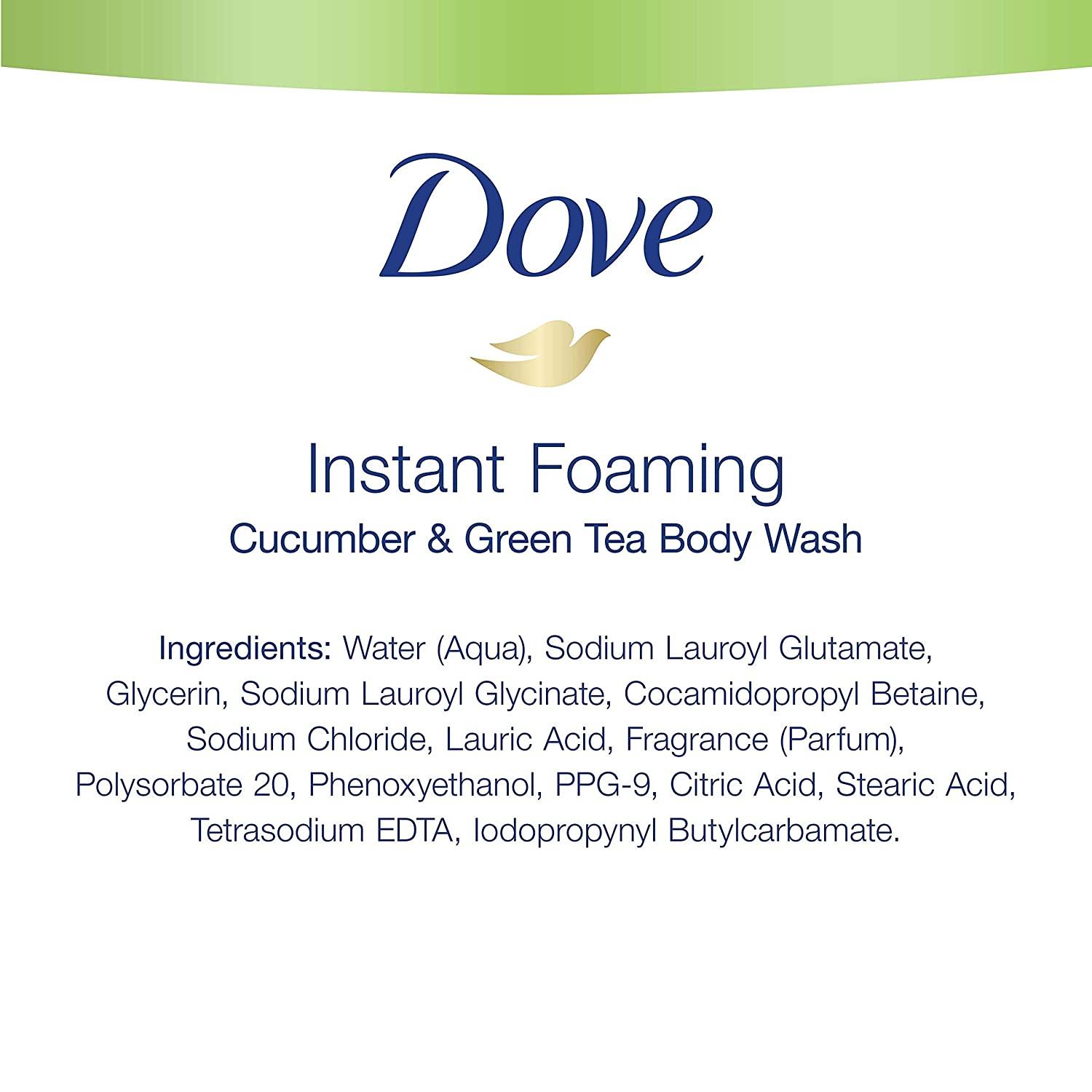 Dove Cucumber & Green Tea Shower Foam 13.5 fl oz Refreshing Body Wash