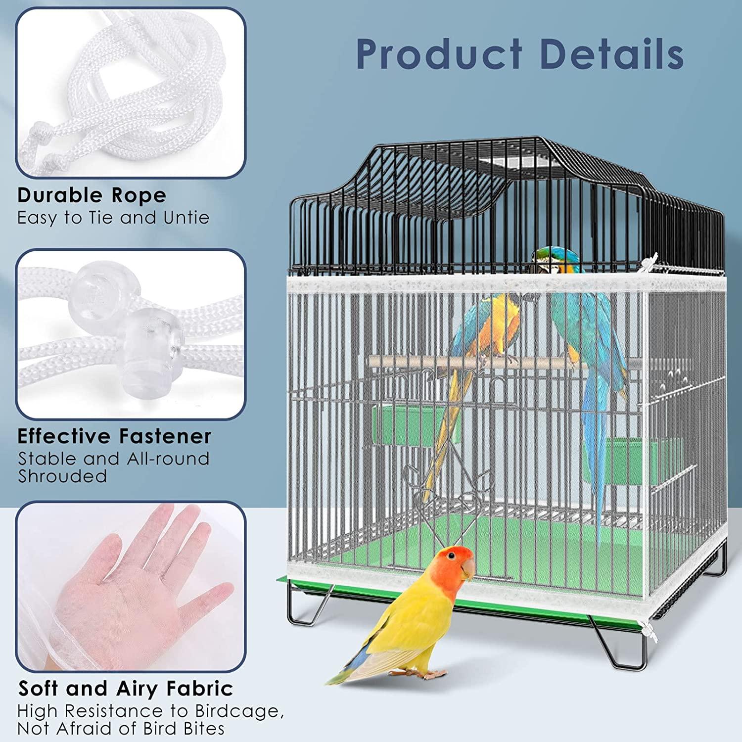 Bissap Bird Cage Seed Catcher, 5986'' X16'' Universal Birdcage Net