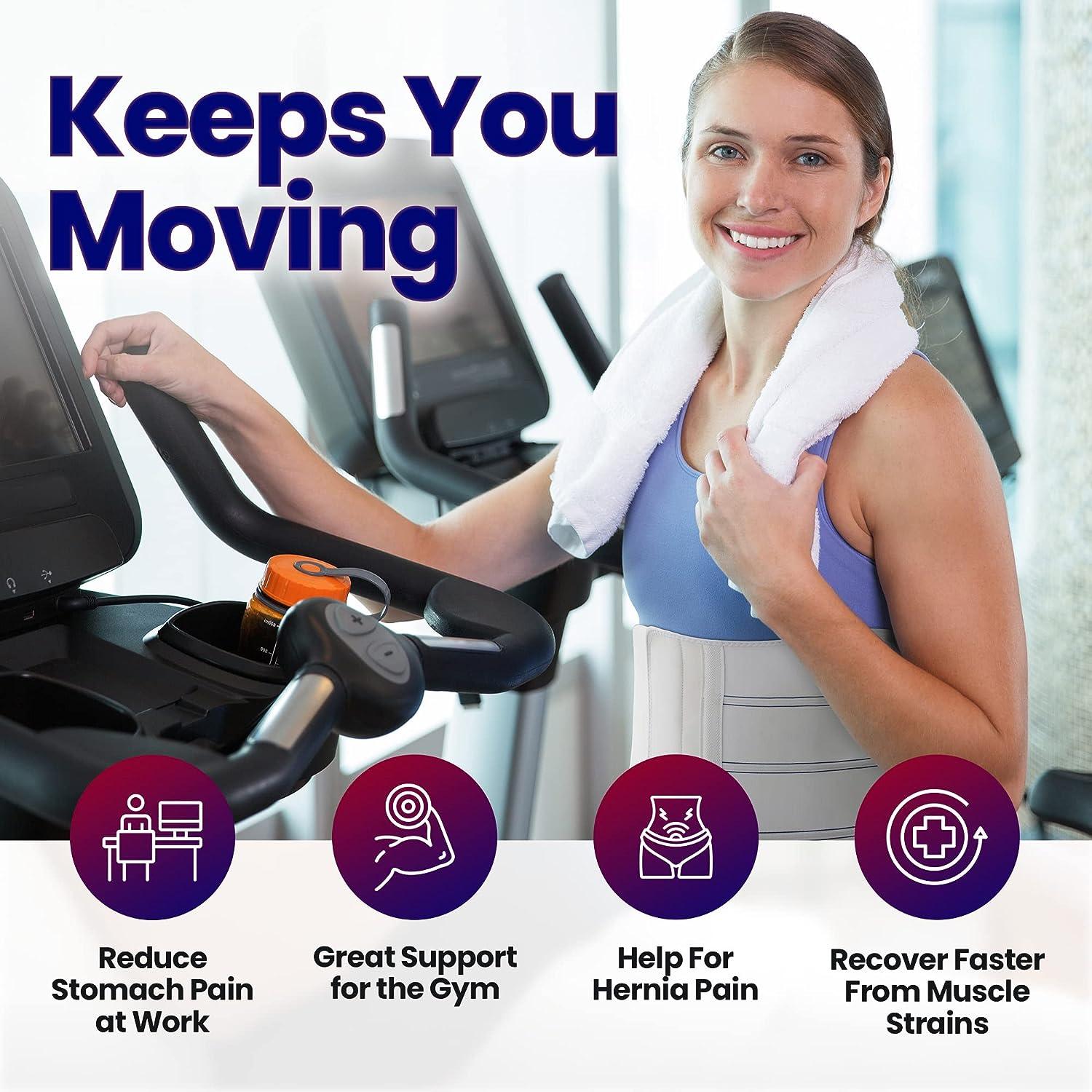 Abdominal Binder Post Surgery for Women or Men 12" Wide Stomach