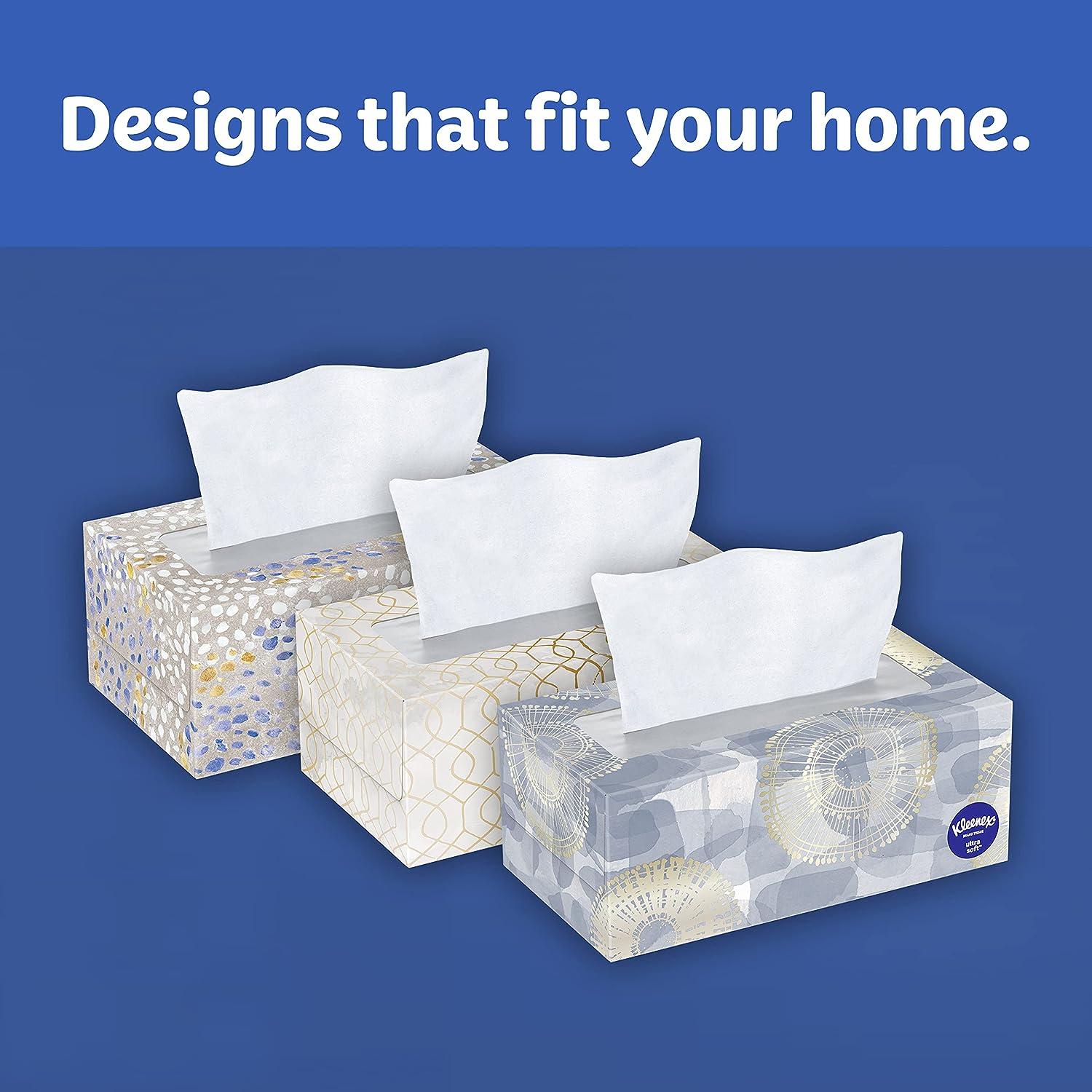 Kleenex 2 Ply Facial Tissue Flat 100 Tissues Per Box Pack Of 5