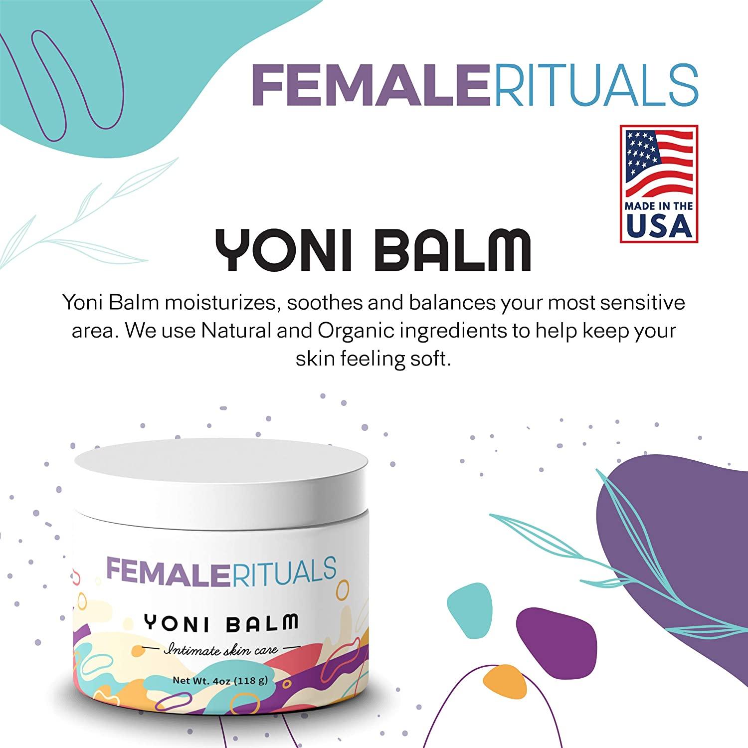 Female Rituals Yoni Balm Natural Vaginal Moisturizer for Vulva 4oz