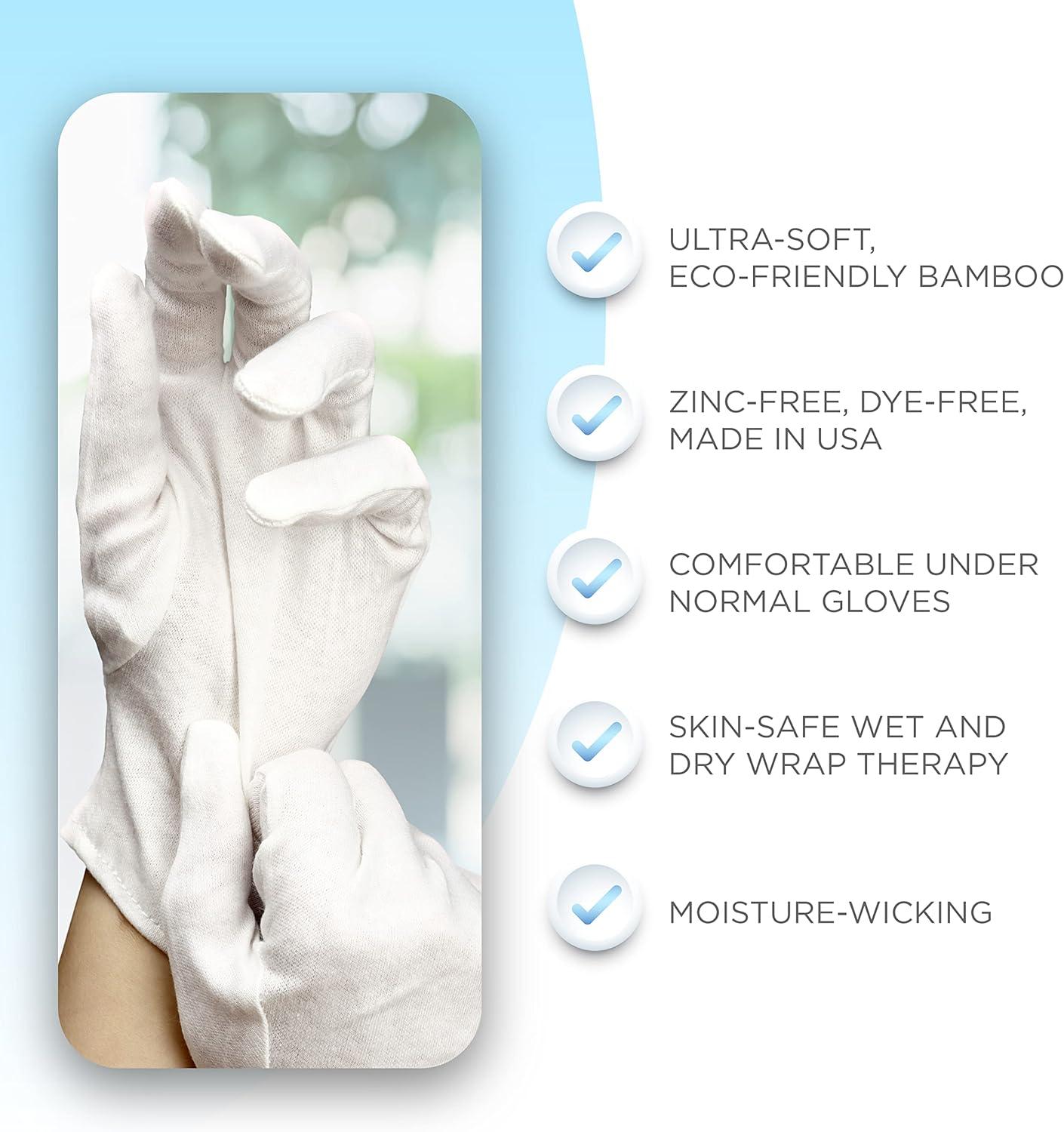 Bamboo Eczema Gloves Adult Unisex (XS) Soothing Relief for